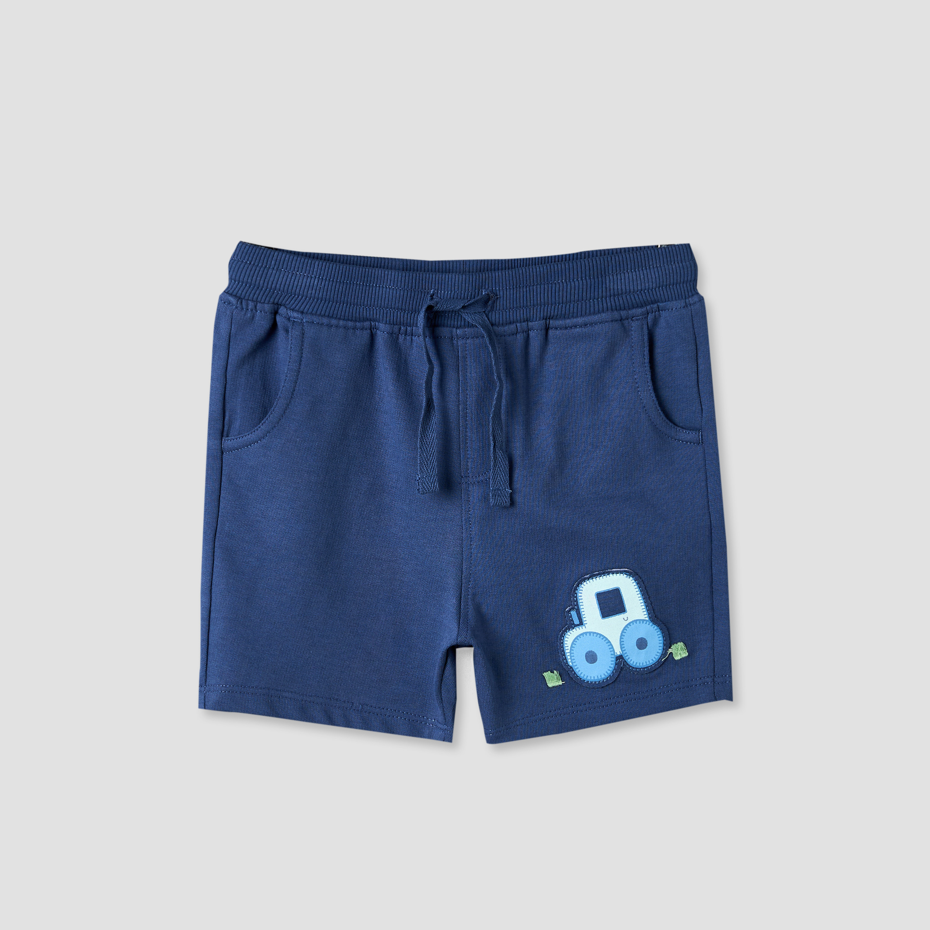 طقم شورت بطول الركبة بخصر برباط وطبعات مركبات من قطعتين من جونيورز-baby-boys-clothing-bottoms-shorts-image-2