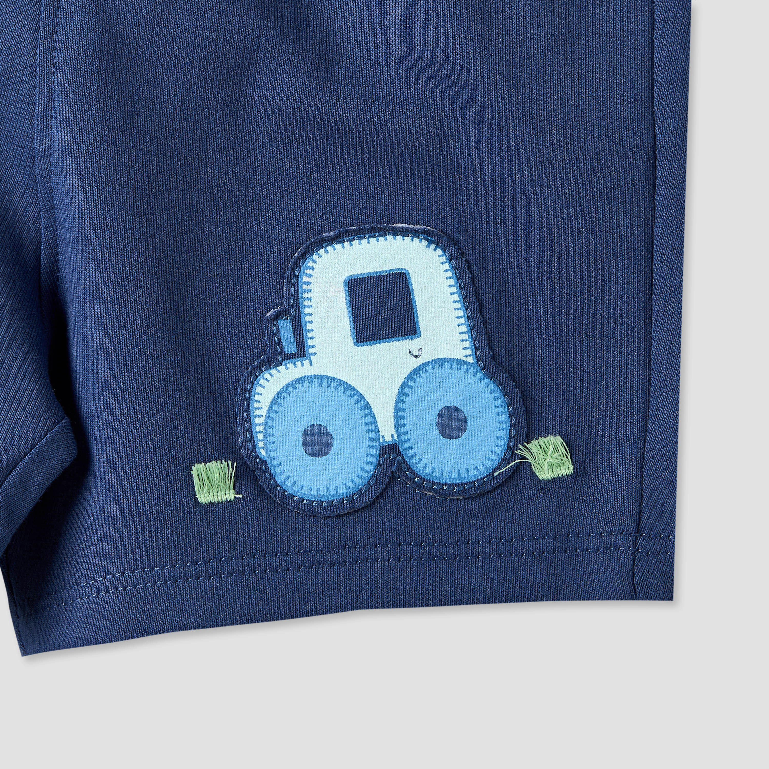 طقم شورت بطول الركبة بخصر برباط وطبعات مركبات من قطعتين من جونيورز-baby-boys-clothing-bottoms-shorts-image-5