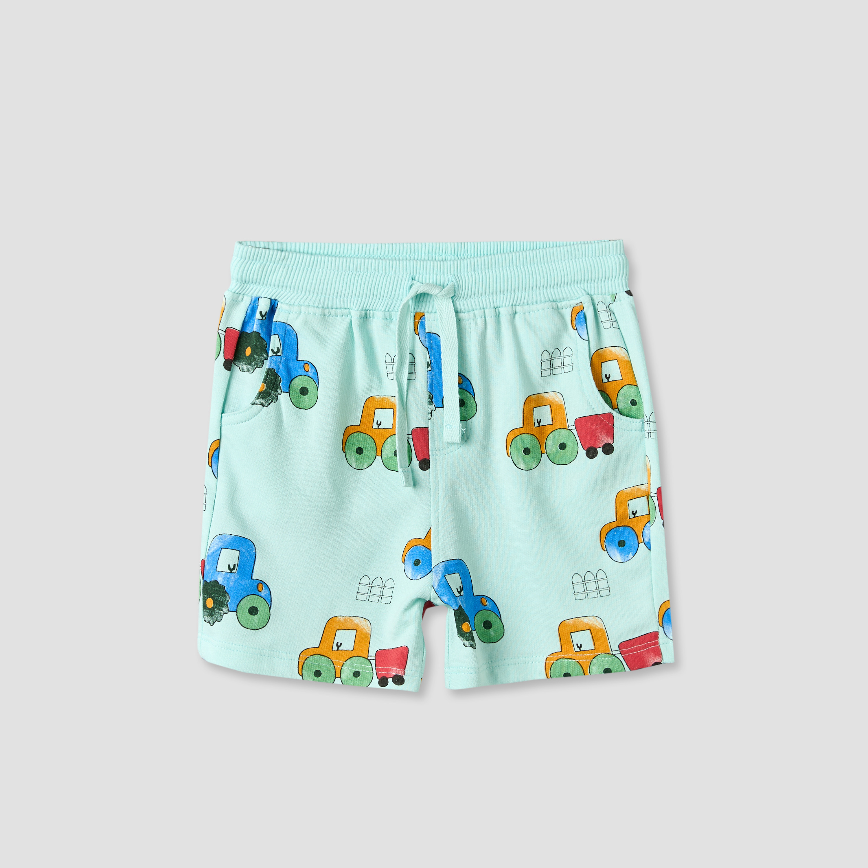 طقم شورت بطول الركبة بخصر برباط وطبعات مركبات من قطعتين من جونيورز-baby-boys-clothing-bottoms-shorts-image-6