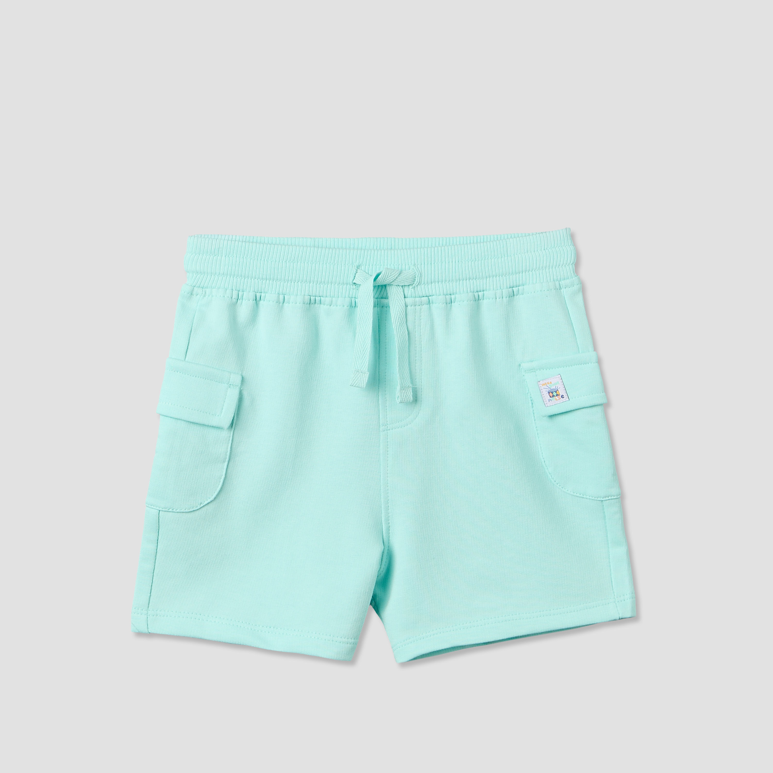 طقم من 2 - شورت طول الركبة برباط خصر وجيوب طي من جونيورز-baby-boys-clothing-bottoms-shorts-image-3