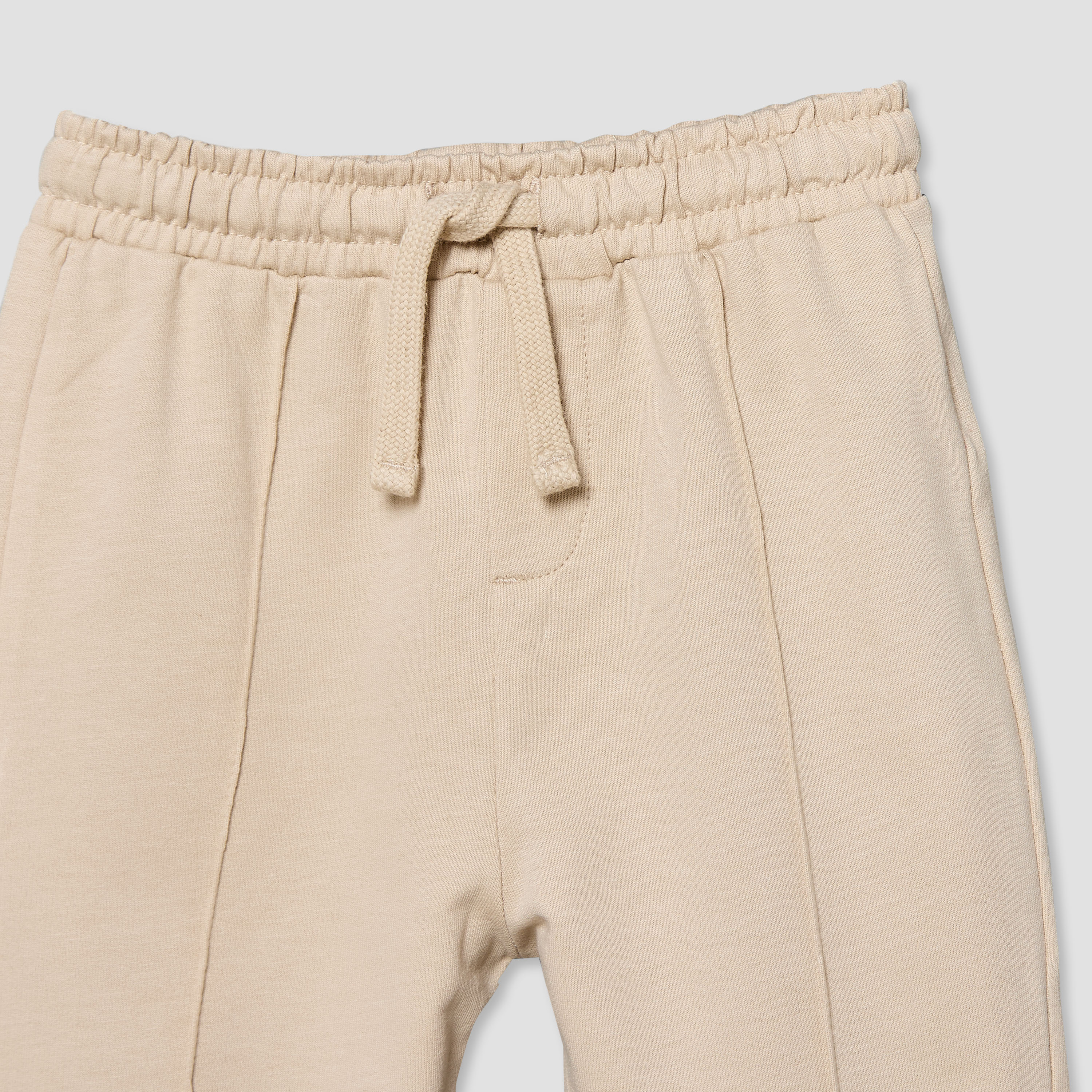 Juniors Elasticated Drawstring Waist Joggers with Panelled Design-baby-boys-clothing-bottoms-joggersandtrackpants-image-3