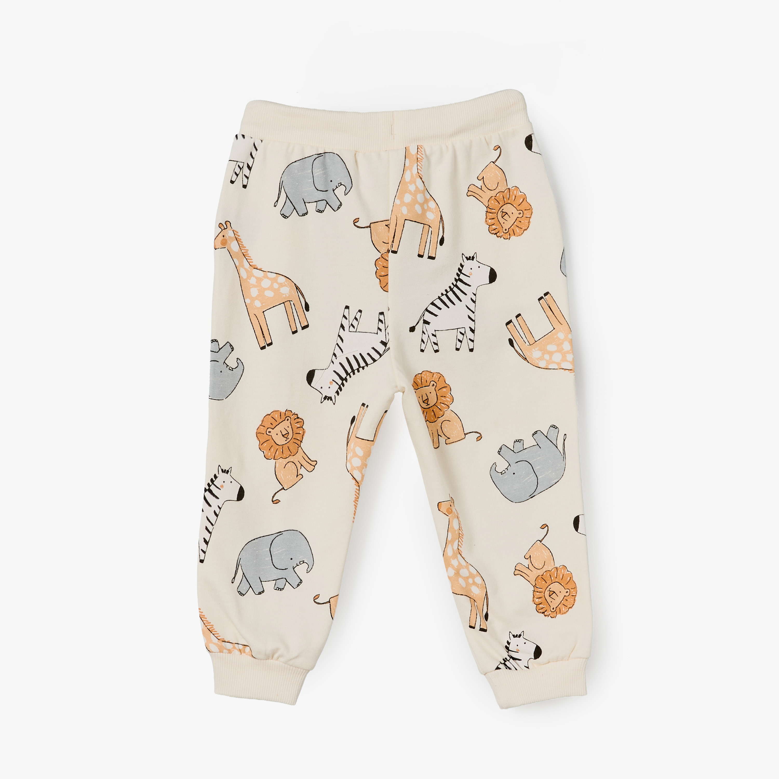 Juniors Drawstring Waist Joggers with Safari Print-baby-boys-clothing-bottoms-joggersandtrackpants-image-3