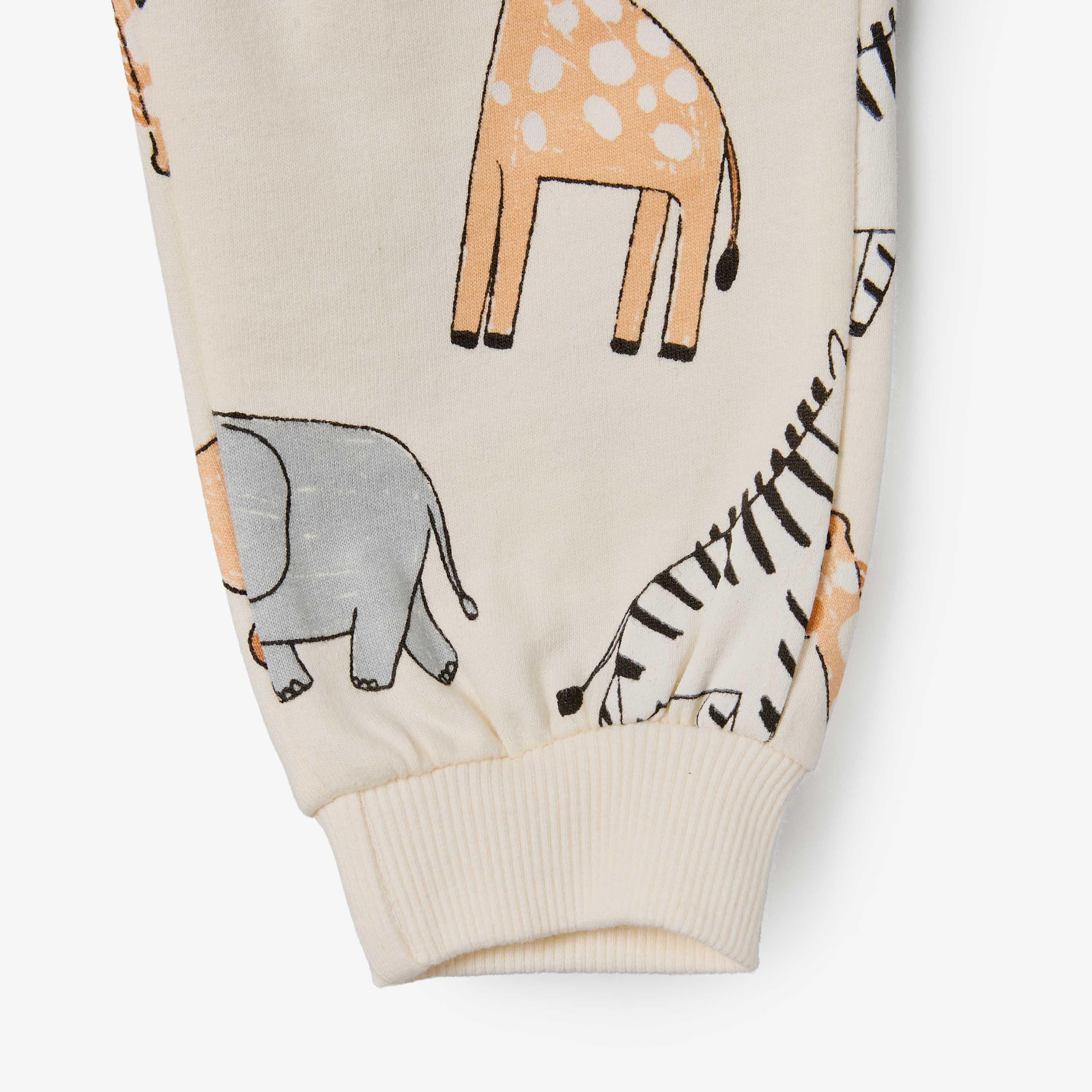Juniors Drawstring Waist Joggers with Safari Print-baby-boys-clothing-bottoms-joggersandtrackpants-image-5