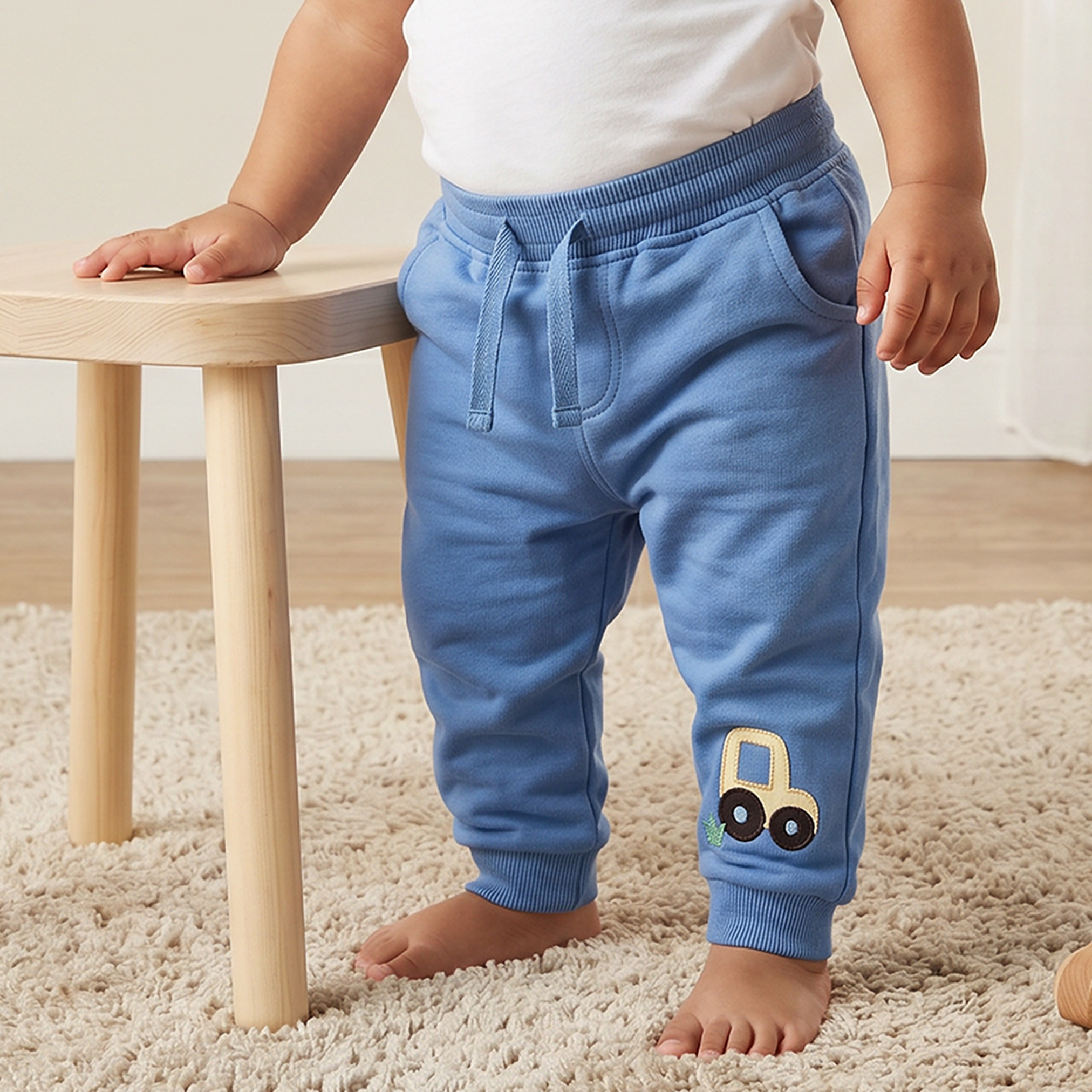 بنطلونات رياضية بخصر مطاطي وطبعات تراكتور من جونيورز - عبوة من قطعتين-baby-boys-clothing-bottoms-joggersandtrackpants-image-2