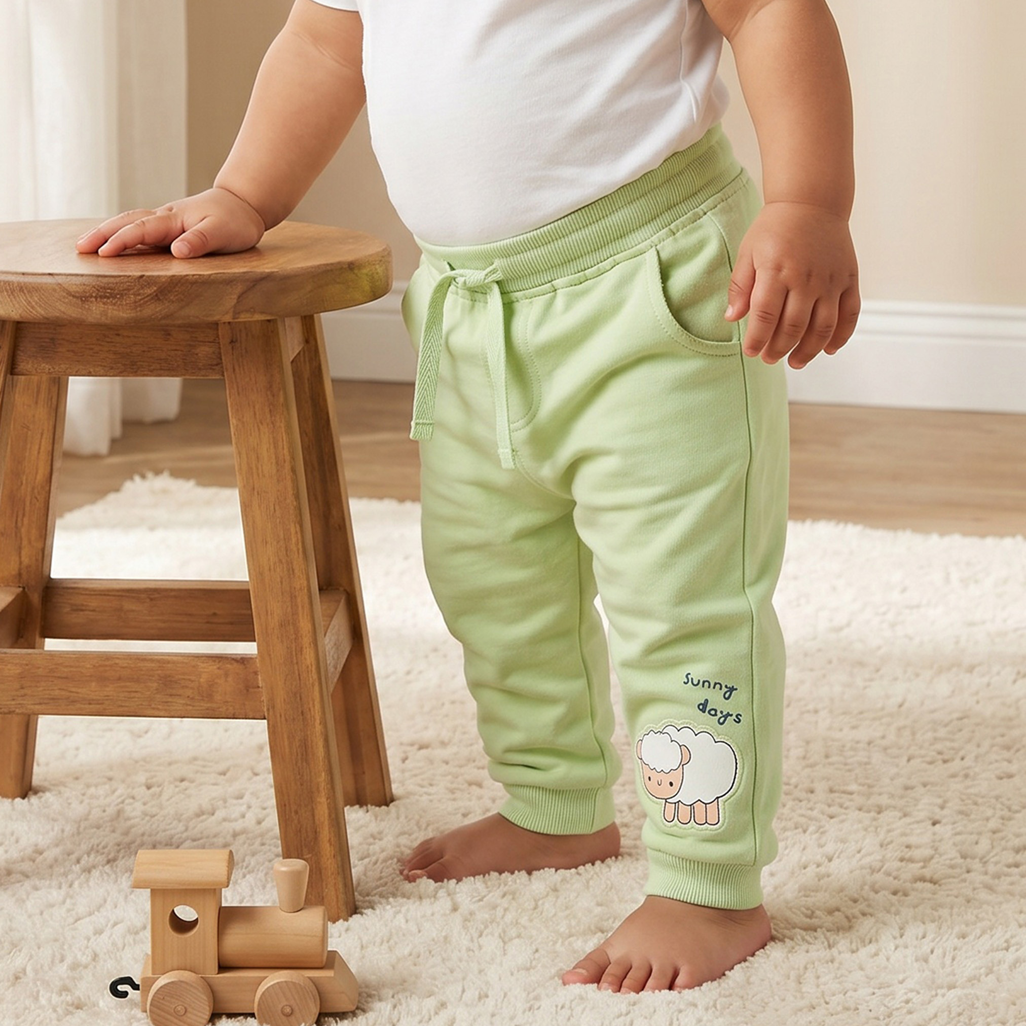 Pack of 2 Juniors Elasticated Waistband Joggers with Tractor Print-baby-boys-clothing-bottoms-joggersandtrackpants-image-2