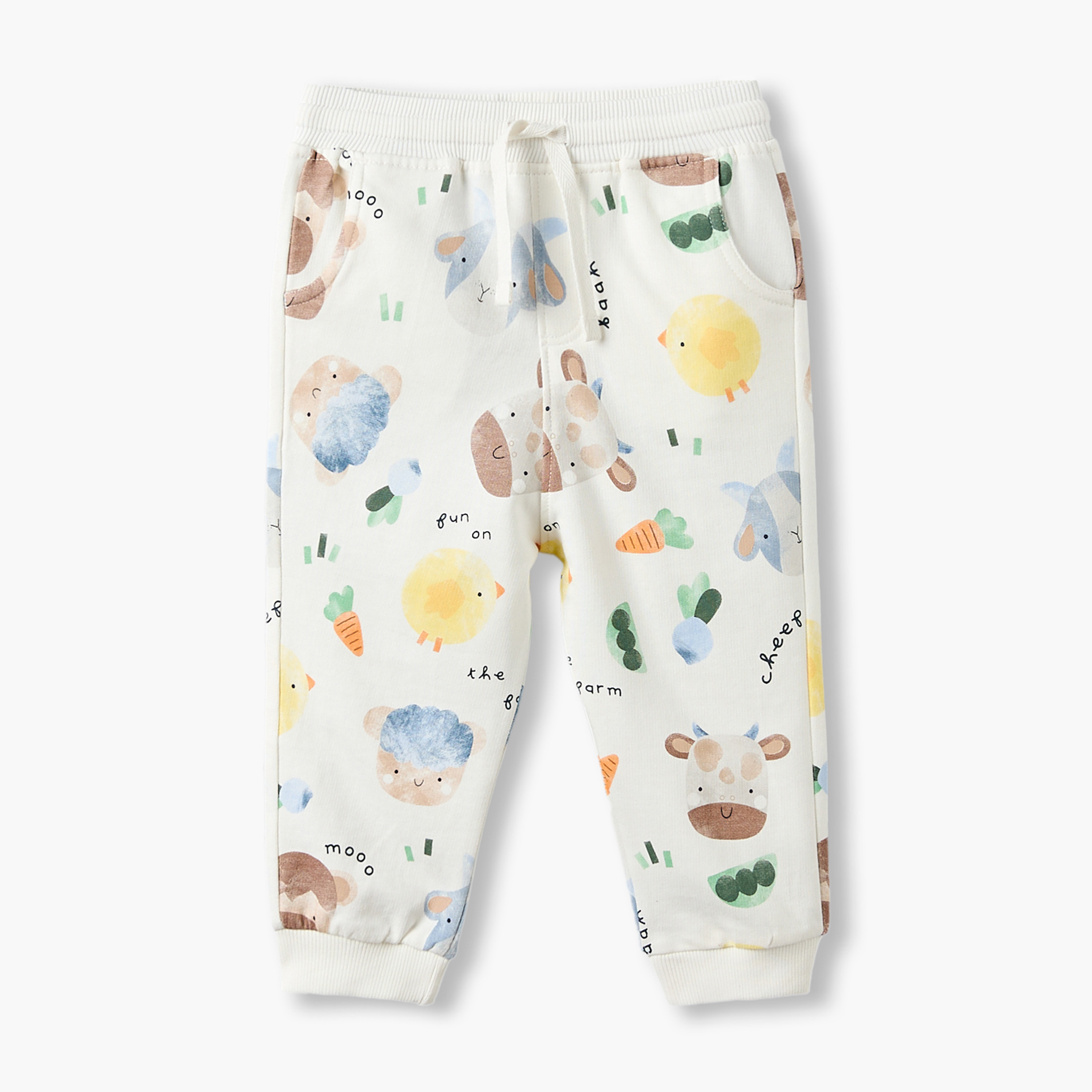 Pack of 2 Juniors Elasticated Waistband Joggers with Tractor Print-baby-boys-clothing-bottoms-joggersandtrackpants-image-4
