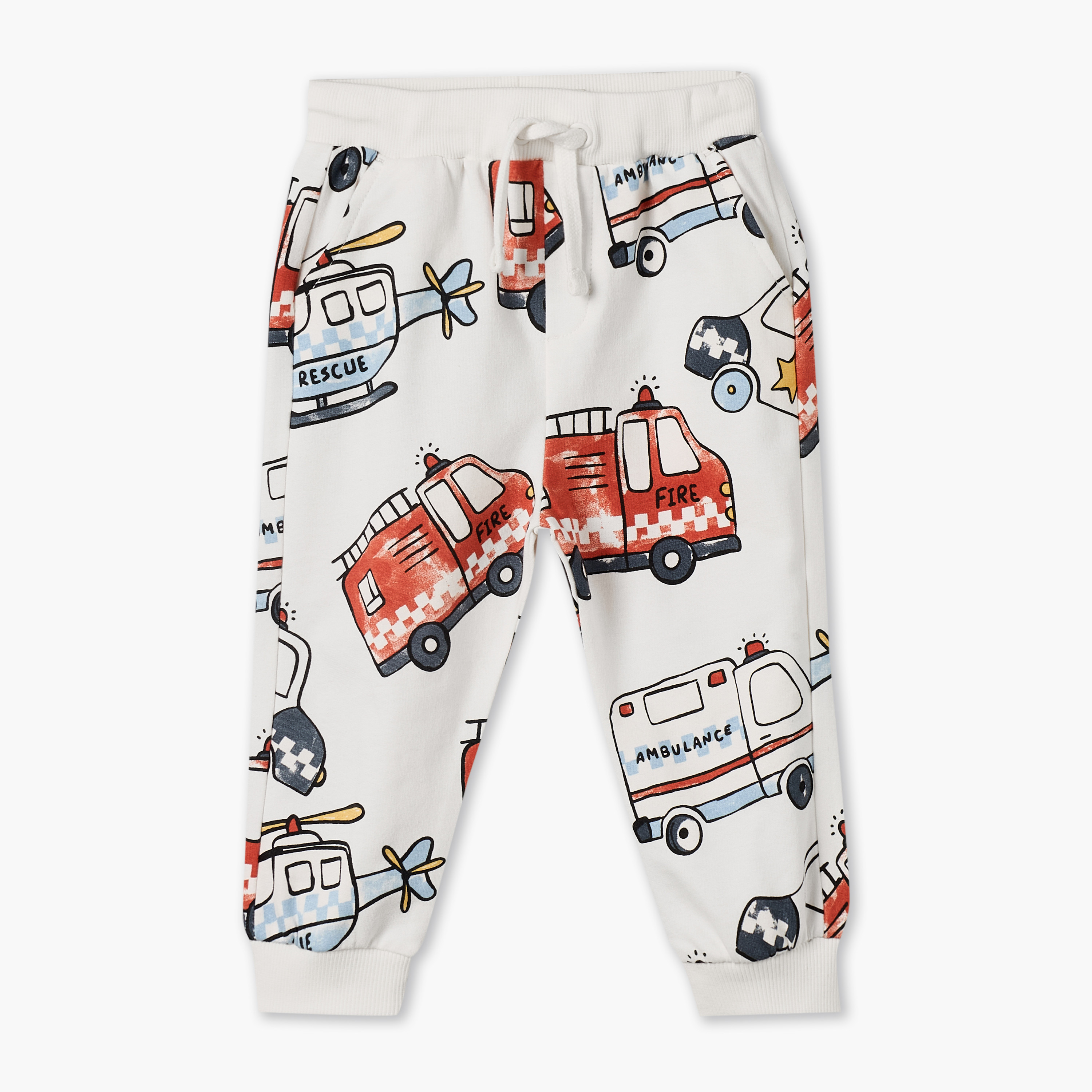 بنطلون رياضي بخصر مطاطي ورباط وطبعات من جونيورز-baby-boys-clothing-bottoms-joggersandtrackpants-image-1