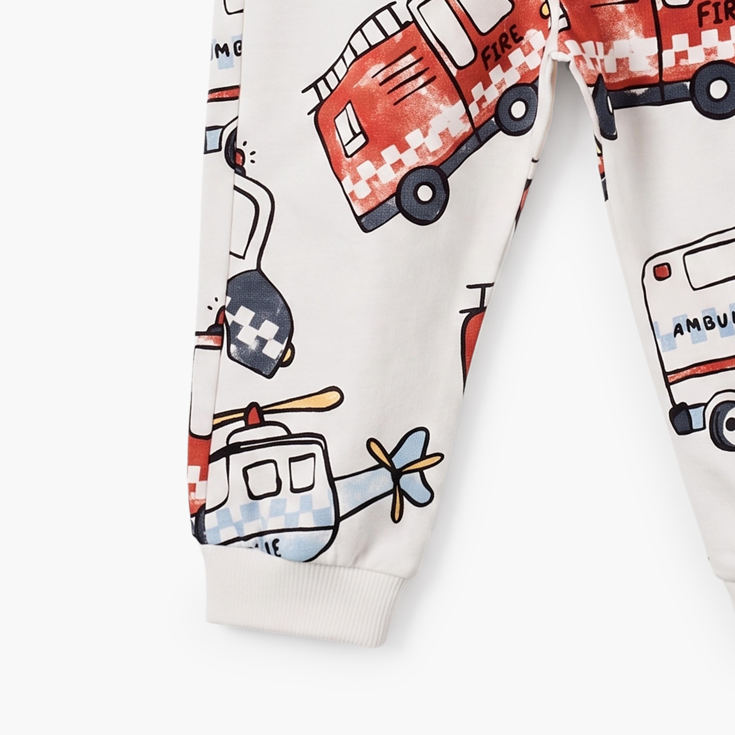بنطلون رياضي بخصر مطاطي ورباط وطبعات من جونيورز-baby-boys-clothing-bottoms-joggersandtrackpants-image-9
