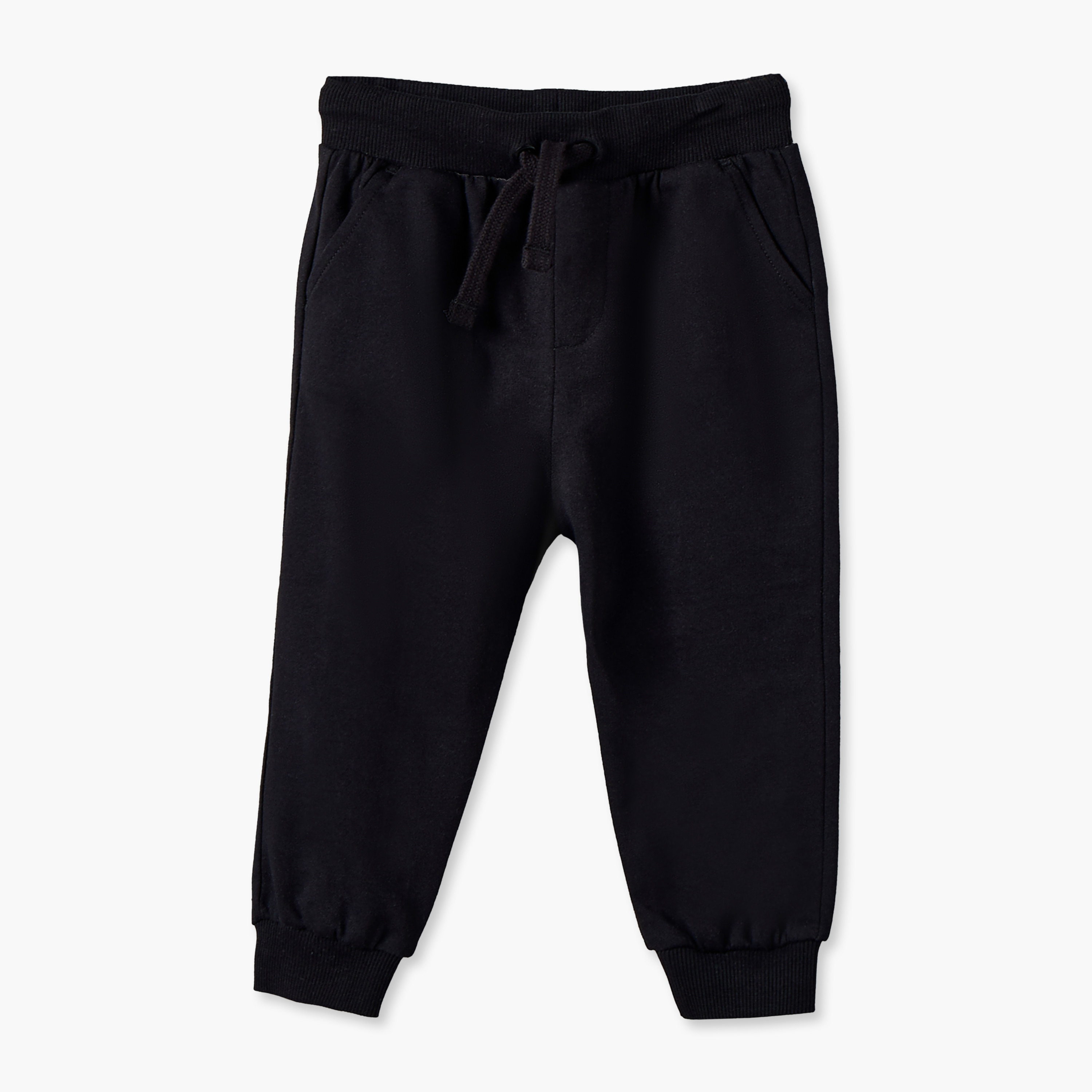 Pack of 2 Juniors Elasticated Drawstring Waist Joggers with Pockets-baby-boys-clothing-bottoms-joggersandtrackpants-image-3