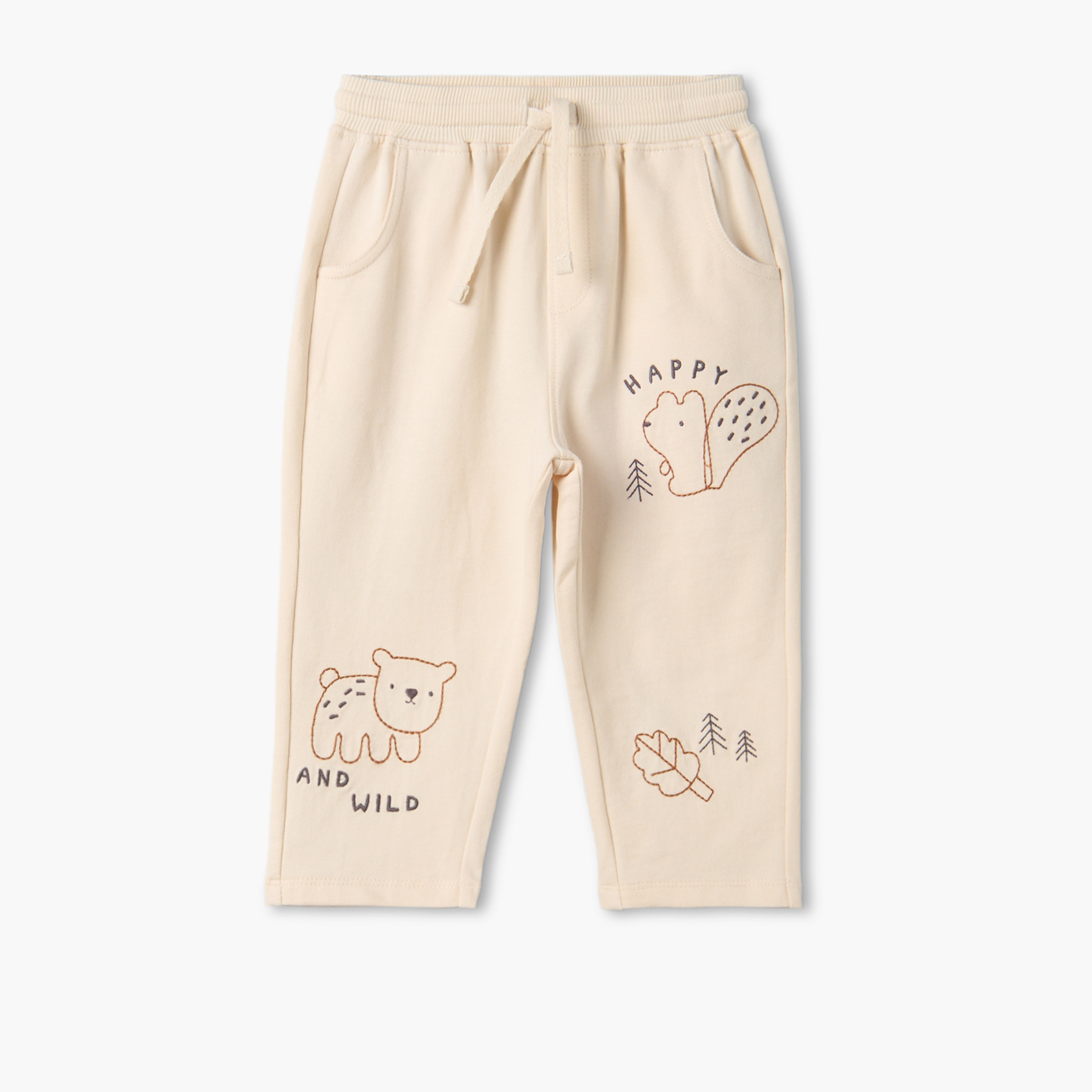 طقم بناطيل رياضية برباط مطاطي وطبعات متنوعة قطعتين من جونيورز-baby-boys-clothing-bottoms-joggersandtrackpants-image-4