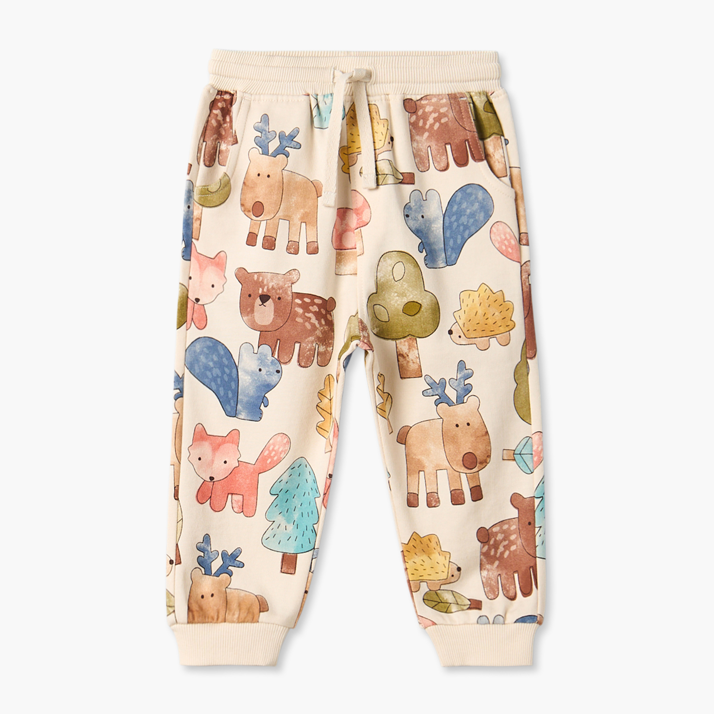 طقم بناطيل رياضية برباط مطاطي وطبعات متنوعة قطعتين من جونيورز-baby-boys-clothing-bottoms-joggersandtrackpants-image-3