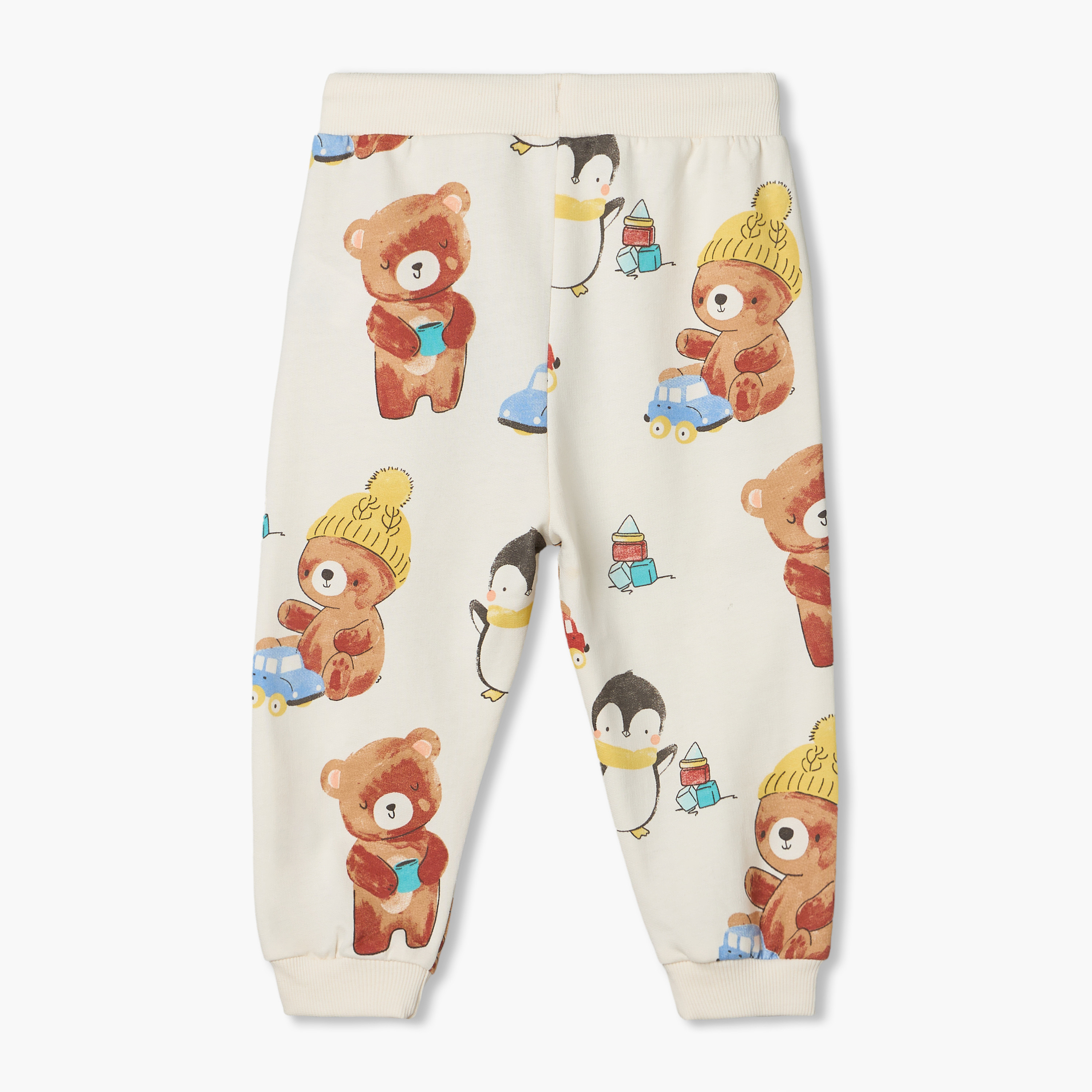 بنطلون رياضي بخصر مطاطي برباط وبطبعات من جونيورز-baby-boys-clothing-bottoms-joggersandtrackpants-image-3