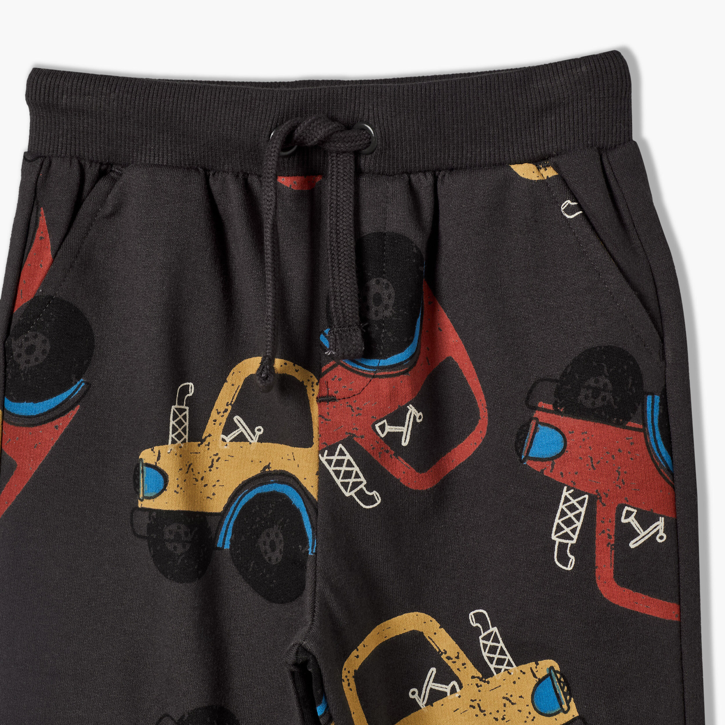 Juniors Drawstring Waist Joggers with Construction Vehicle Print-baby-boys-clothing-bottoms-joggersandtrackpants-image-4