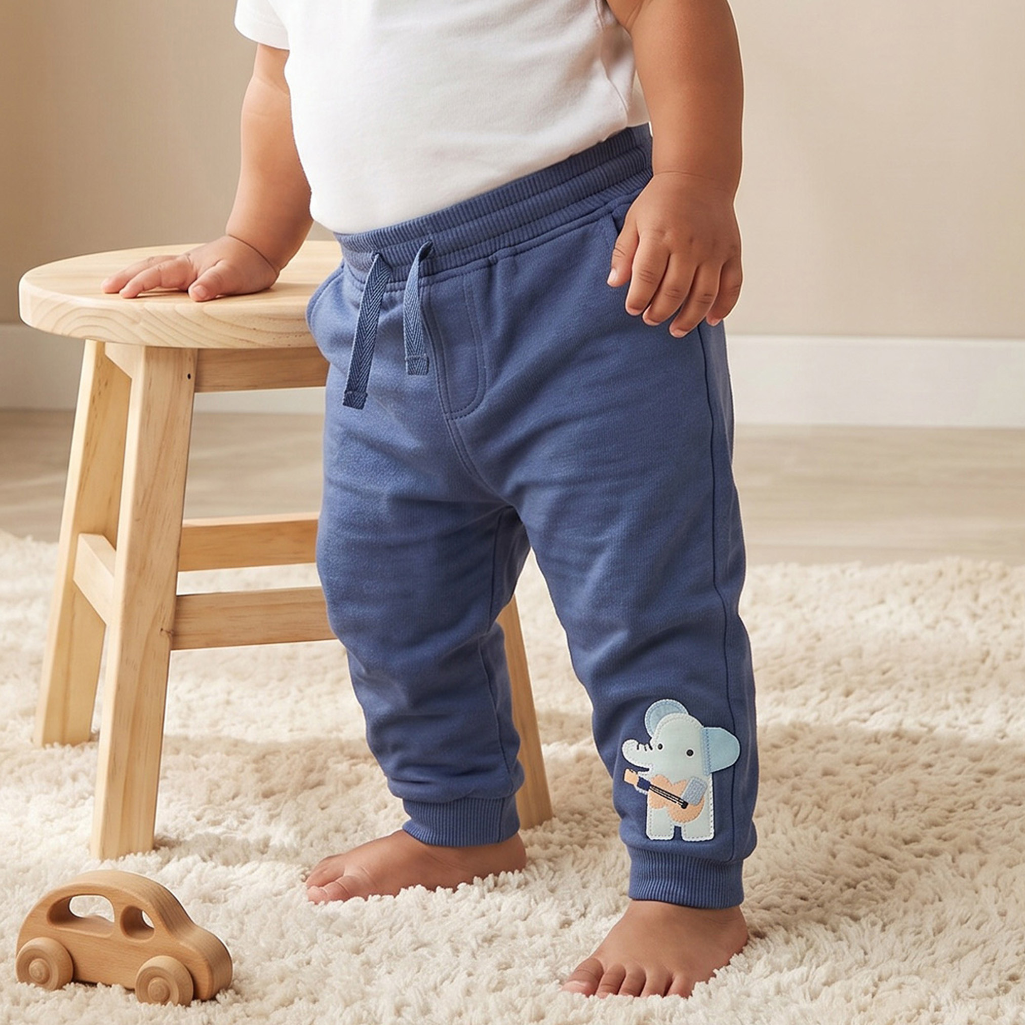 Pack of 2 Juniors Drawstring Closure Joggers with Print-baby-boys-clothing-bottoms-joggersandtrackpants-image-2
