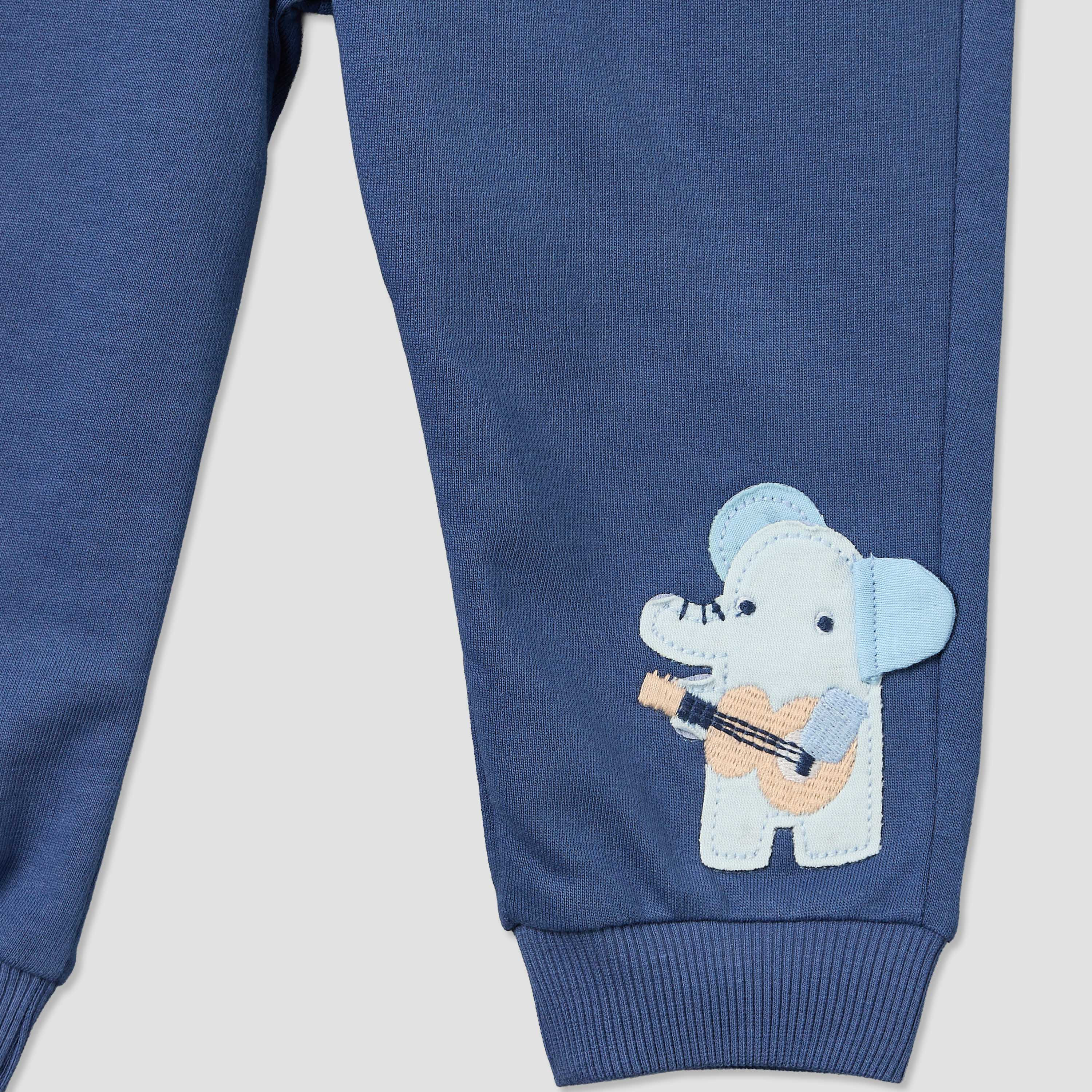 Pack of 2 Juniors Drawstring Closure Joggers with Print-baby-boys-clothing-bottoms-joggersandtrackpants-image-7