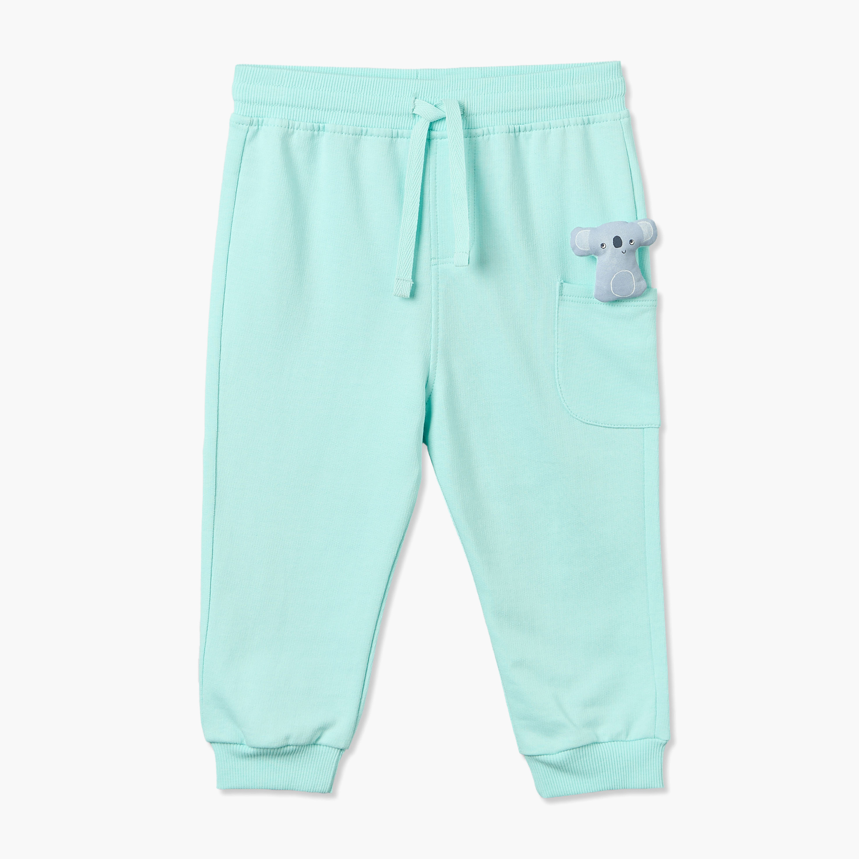بنطلون رياضي بخصر مطاطي وتفاصيل زخارف من جونيورز - طقم من قطعتين-baby-boys-clothing-bottoms-joggersandtrackpants-image-4