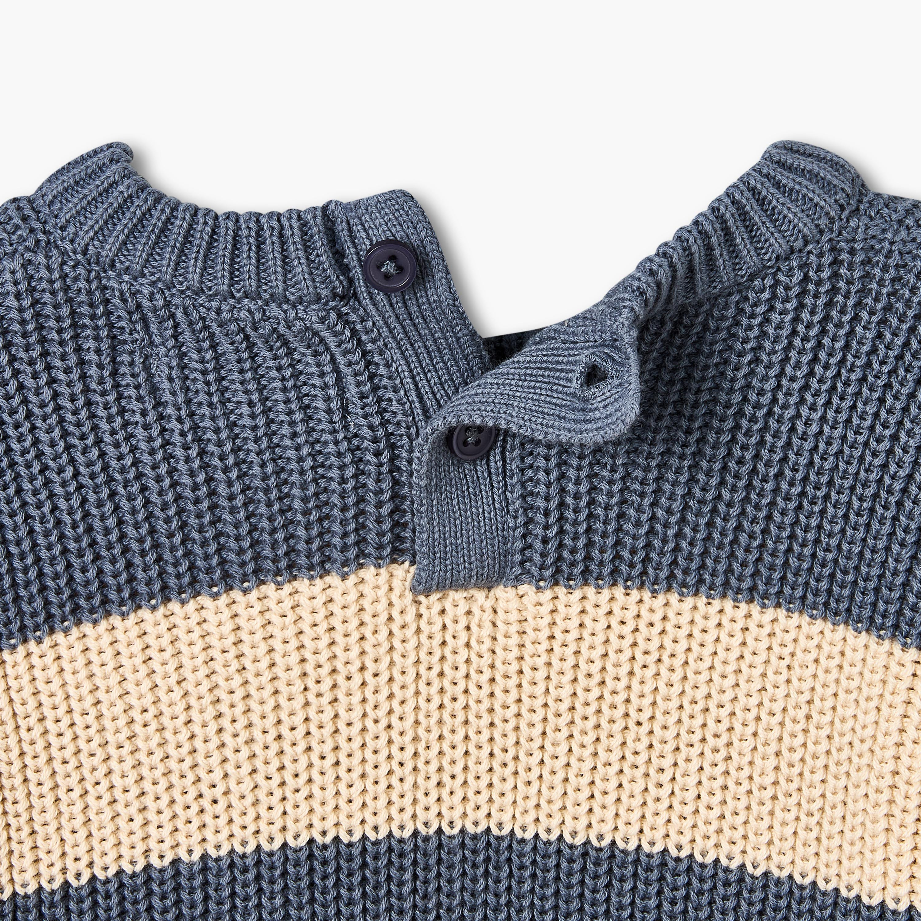 كنزة مخططة بياقة مستديرة من جونيورز-baby-boys-clothing-winterwear-jumpersandcardigans-image-6