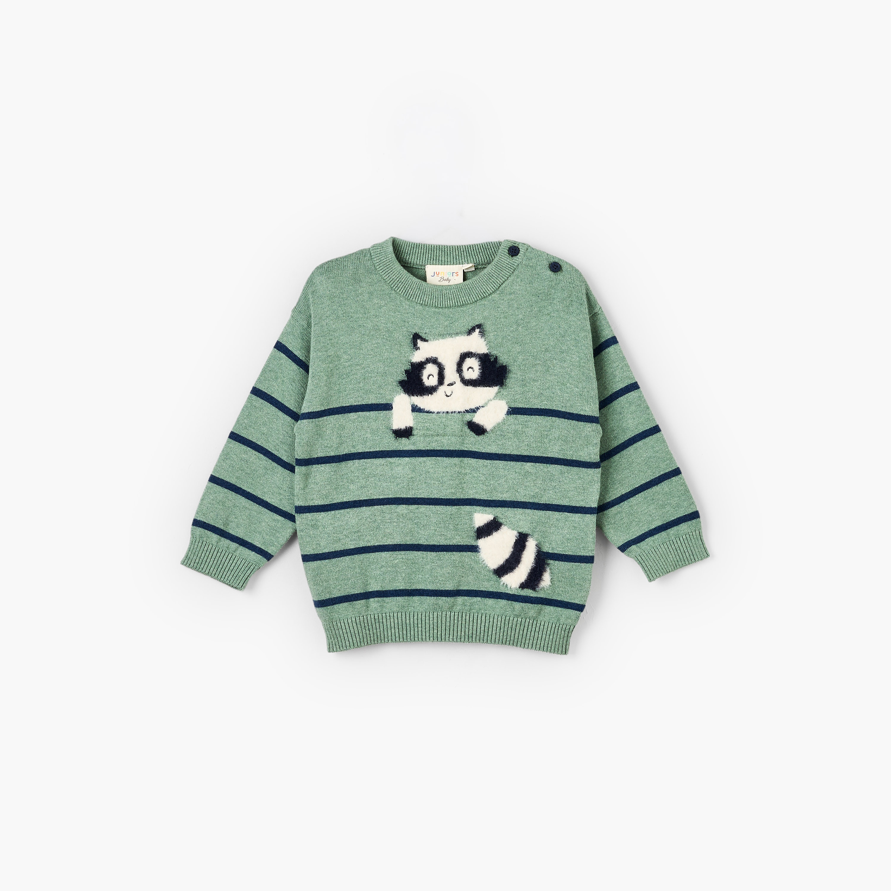 Juniors Crew Neck Sweater with Panda Applique-baby-boys-clothing-winterwear-jumpersandcardigans-image-2