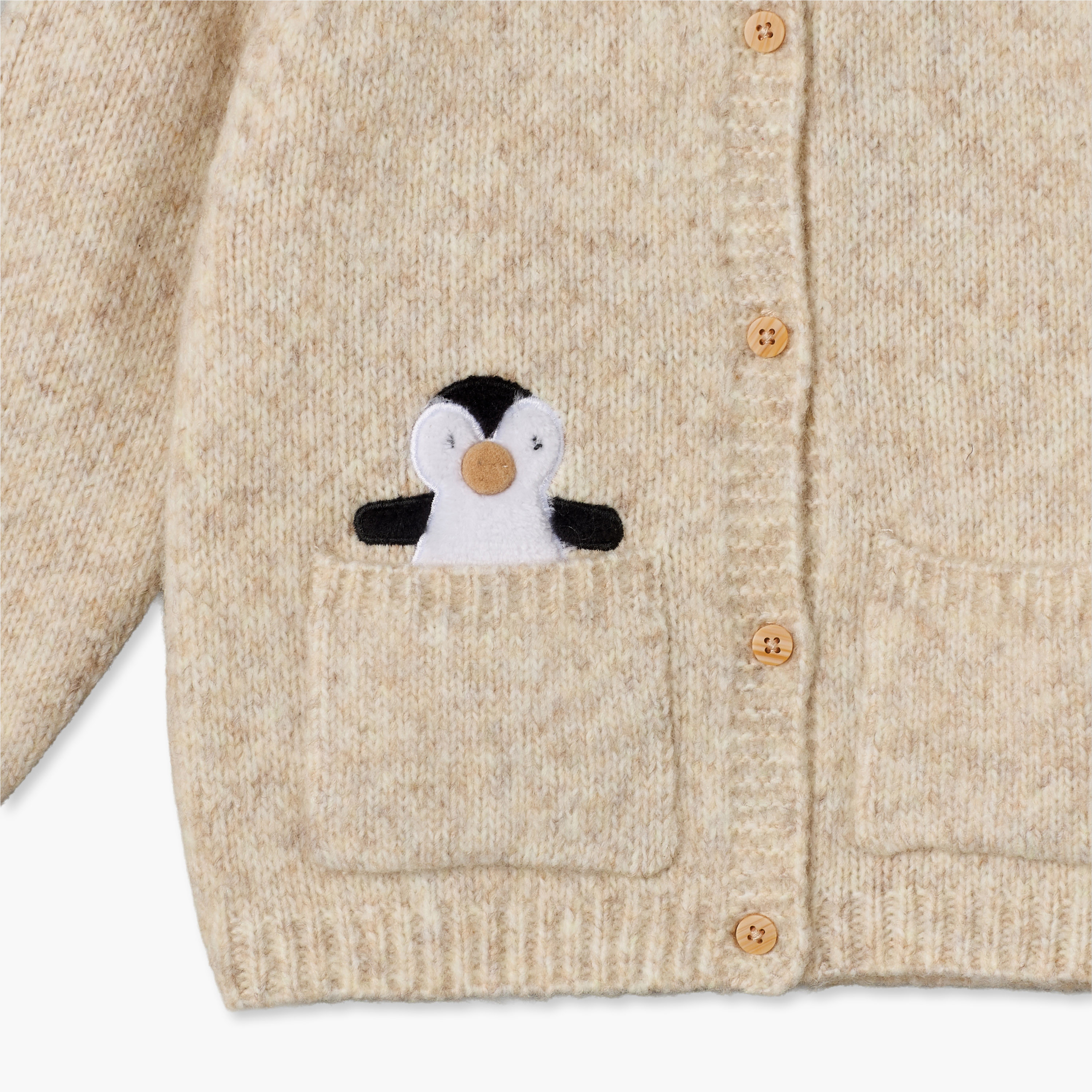 كارديجان بتفاصيل بطريق وأكمام طويلة من جونيورز-baby-boys-clothing-winterwear-jumpersandcardigans-image-5