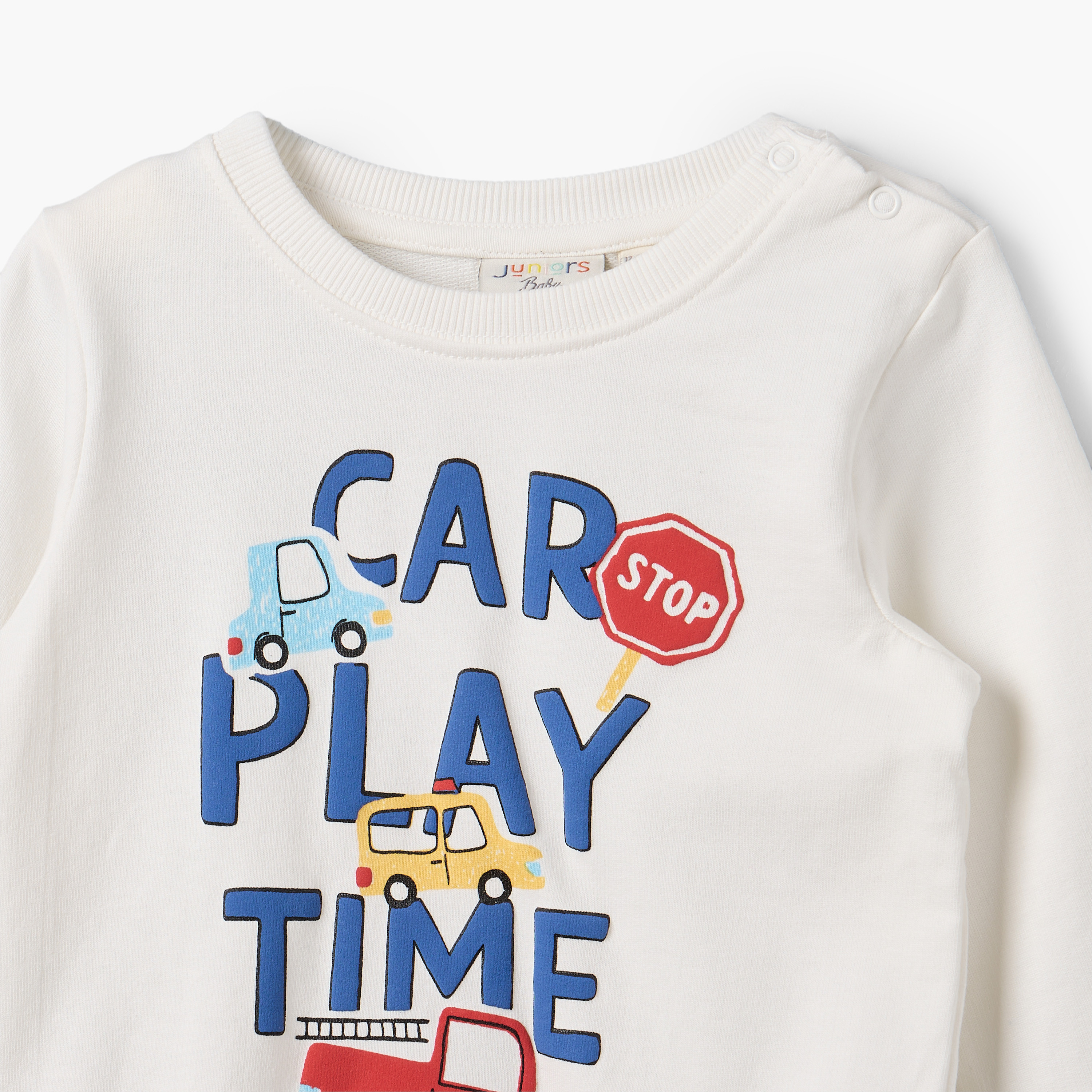 Juniors Tiger Print Sweatshirt with Long Sleeves-baby-boys-clothing-winterwear-sweatshirts-image-4