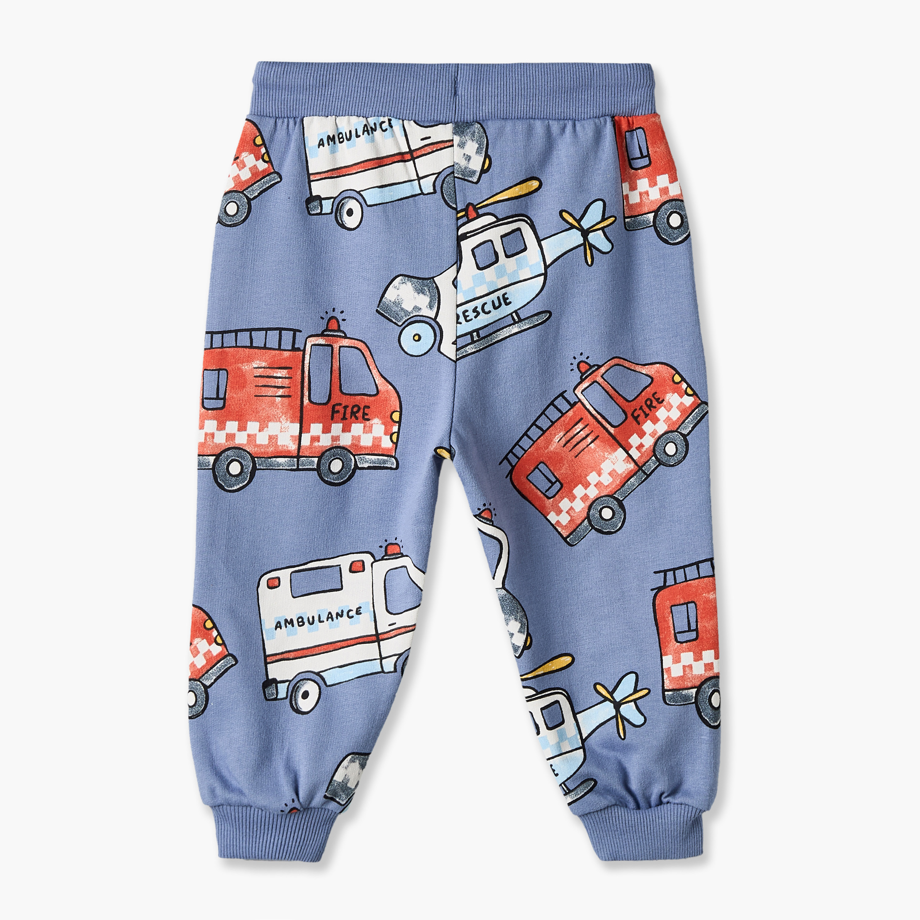 Juniors Vehicle Print Joggers with Pockets-baby-boys-clothing-bottoms-joggersandtrackpants-image-3