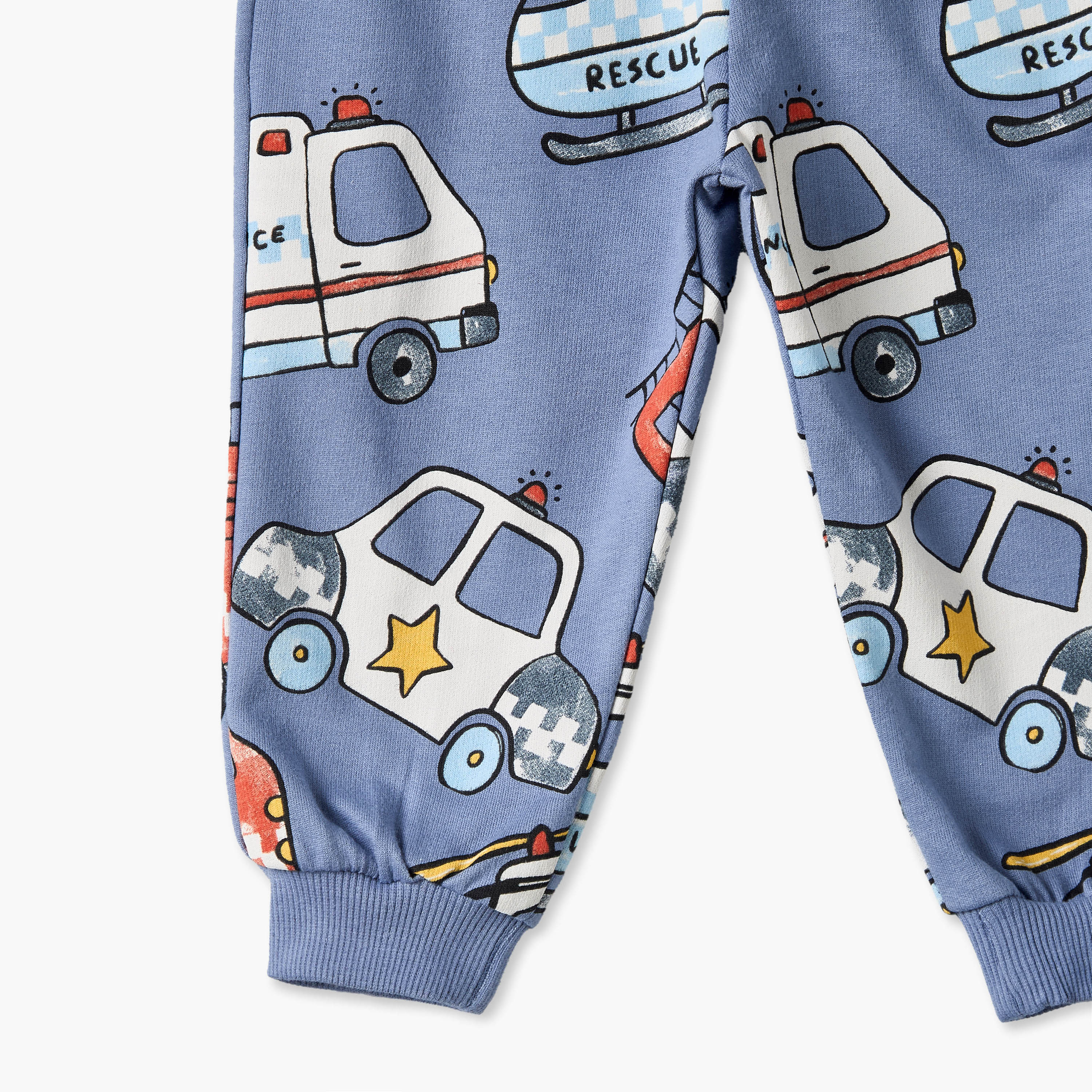 Juniors Vehicle Print Joggers with Pockets-baby-boys-clothing-bottoms-joggersandtrackpants-image-5