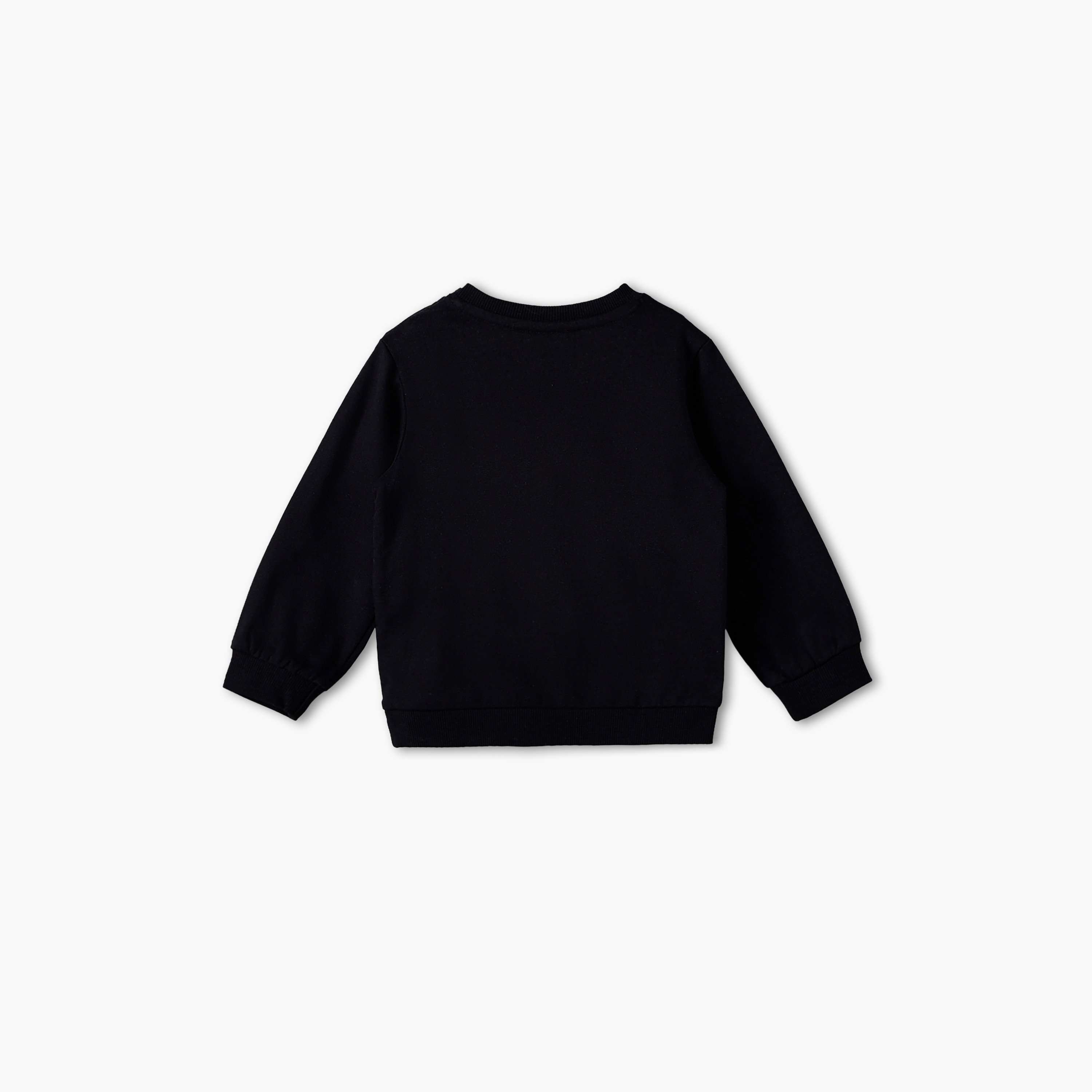 طقم سويت شيرت بياقة مستديرة مع إغلاق بأزرار كبس من جونيورز - 2 قطع-baby-boys-clothing-winterwear-sweatshirts-image-3