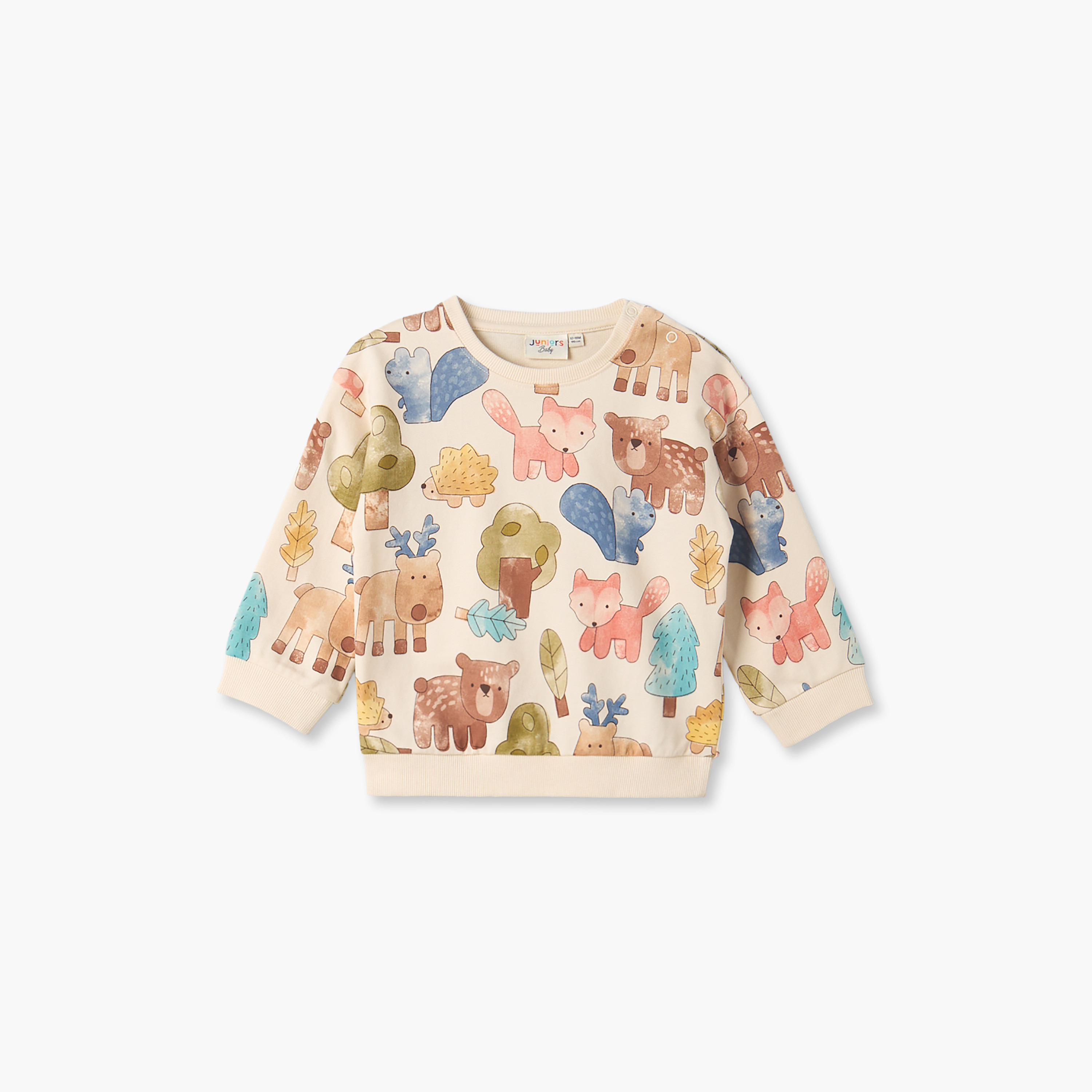 طقم من 2 - سويتشيرت بياقة ضيقة وطبعات سفاري من جونيورز-baby-boys-clothing-winterwear-sweatshirts-image-3