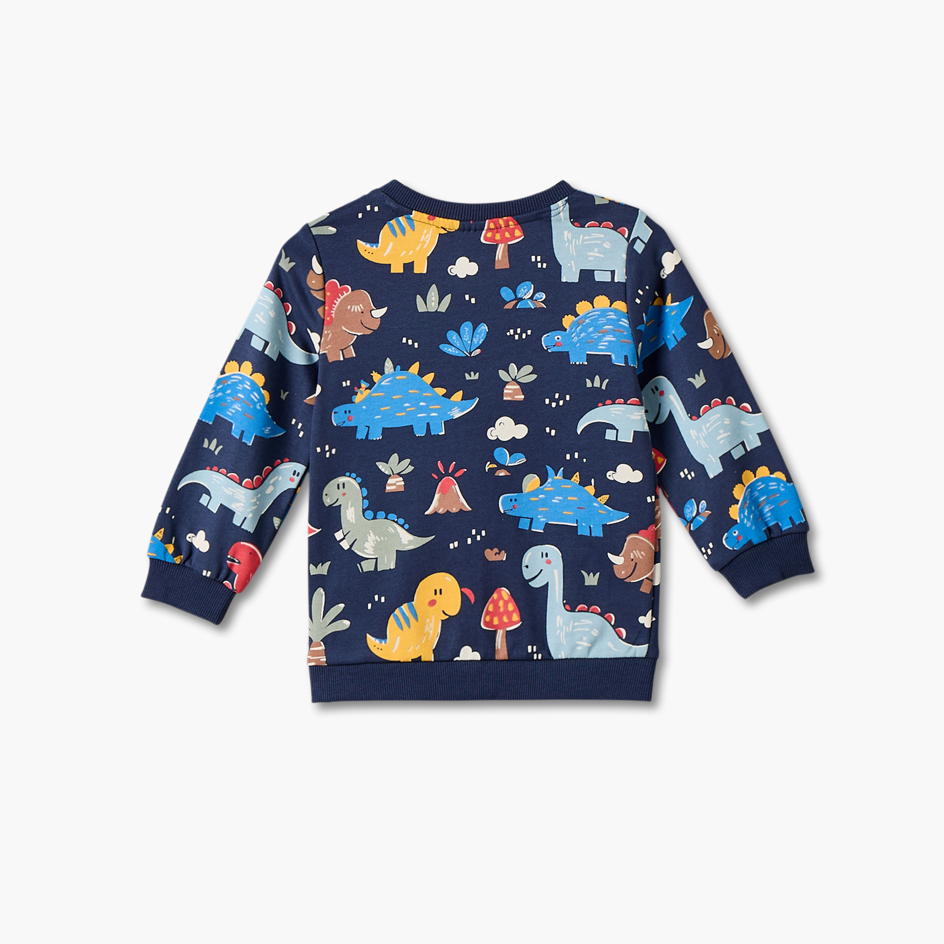 سويت شيرت بأكمام طويلة وطبعات ديناصور من جونيورز-baby-boys-clothing-winterwear-sweatshirts-image-2