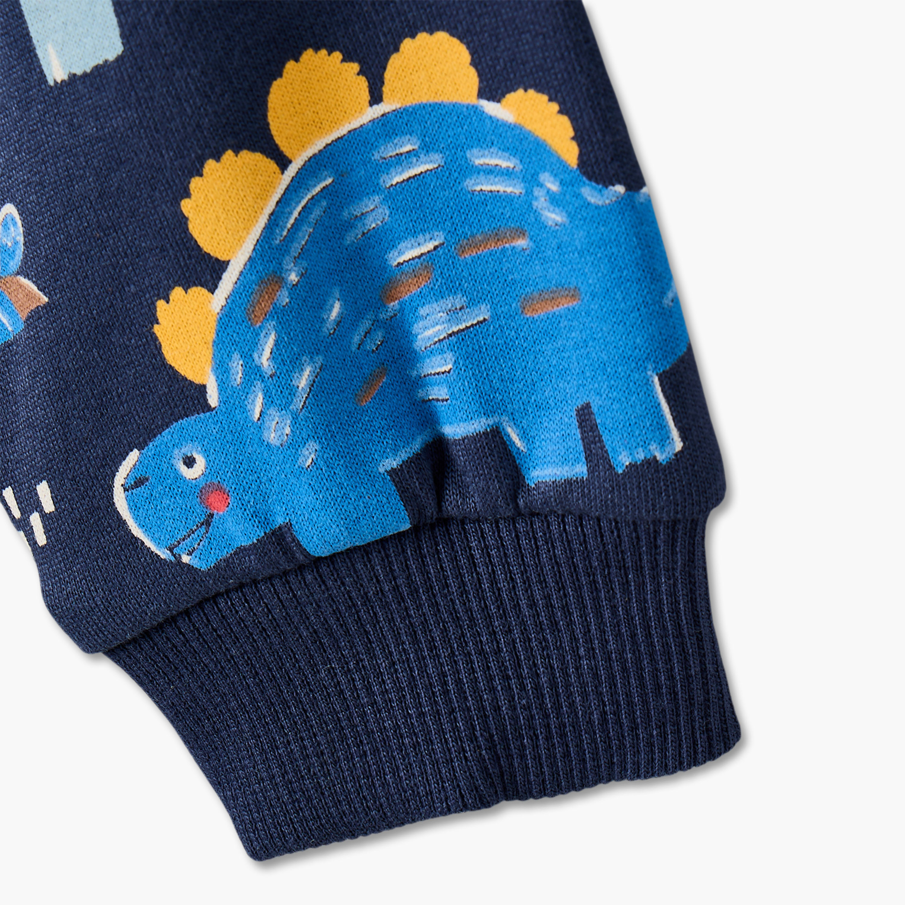 سويت شيرت بأكمام طويلة وطبعات ديناصور من جونيورز-baby-boys-clothing-winterwear-sweatshirts-image-4