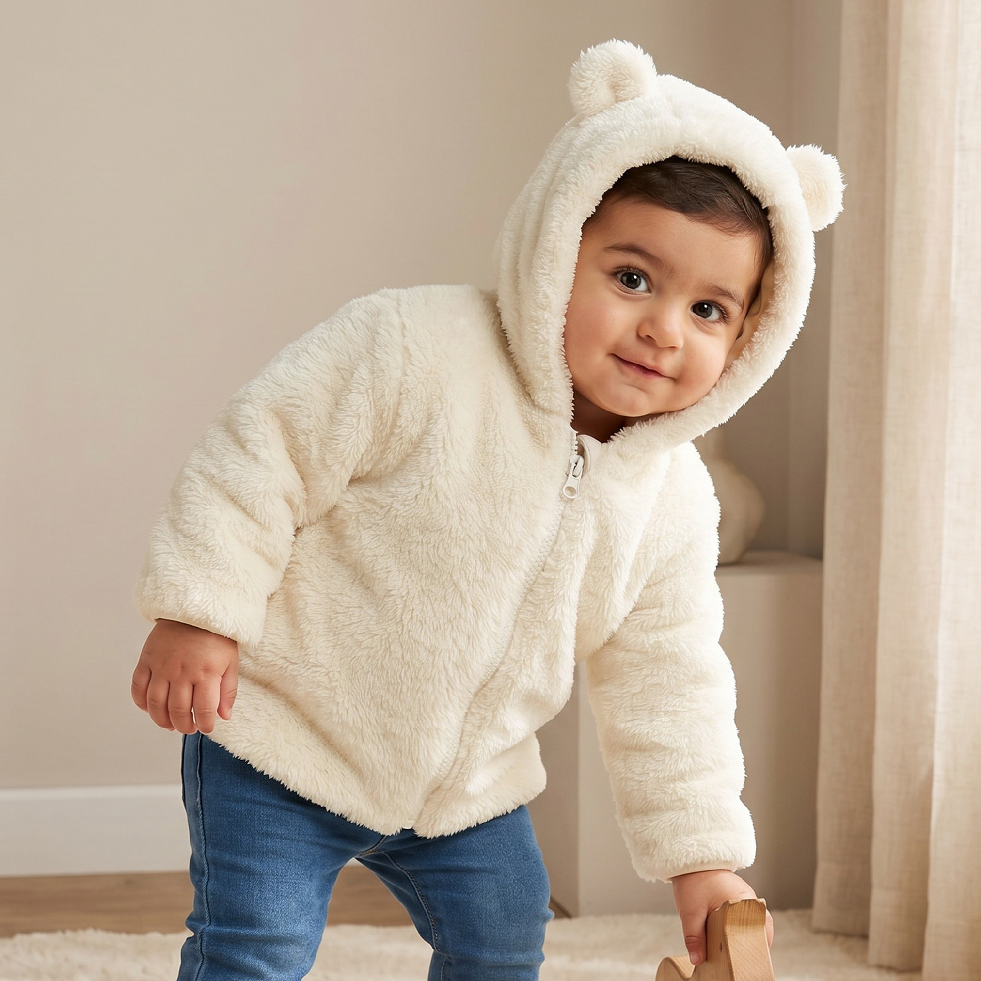 Juniors Hooded Jacket with Zip Closure-baby-boys-clothing-winterwear-jacketsandblazers-image-1