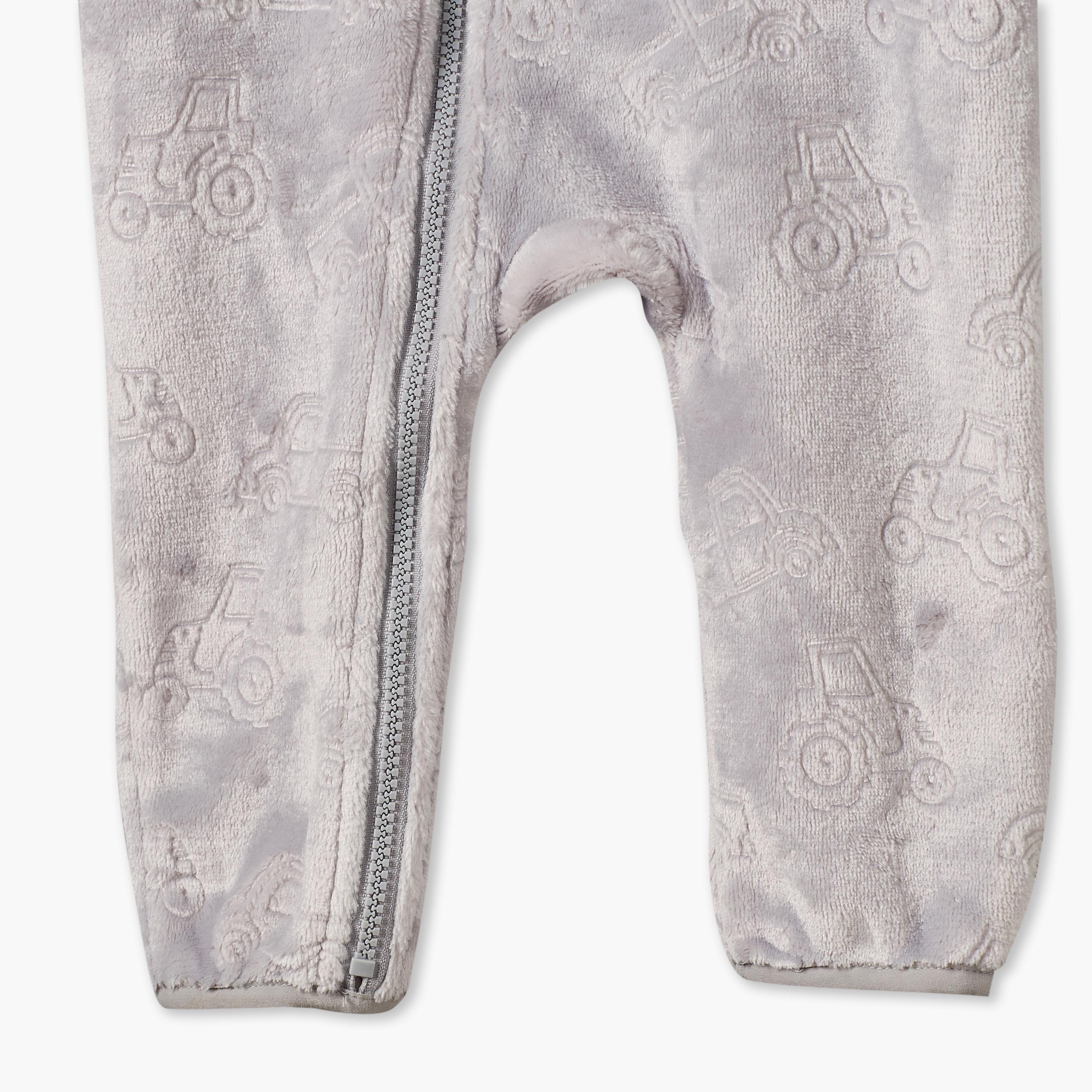 Juniors Crew Neck Long Sleeves Sleepsuit with Vehicle Embossing-baby-boys-clothing-winterwear-sleepsuits-image-5