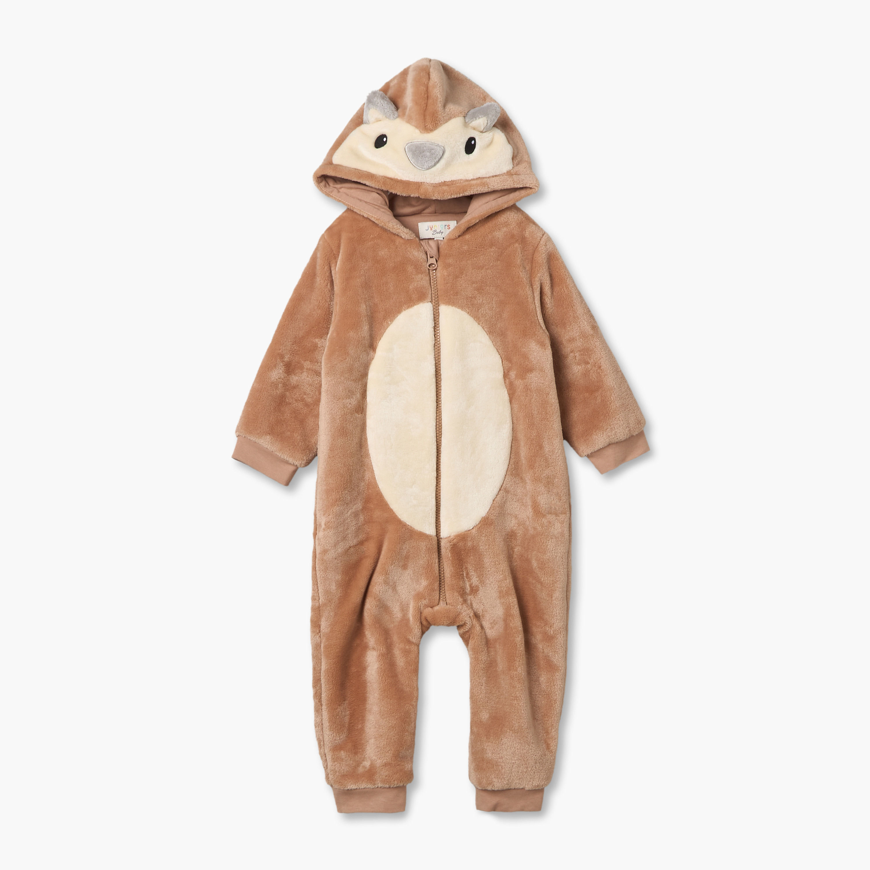 Juniors Hooded Long Sleeves Coverall with Panda Design-baby-boys-clothing-nightwear-sleepsuits-image-1
