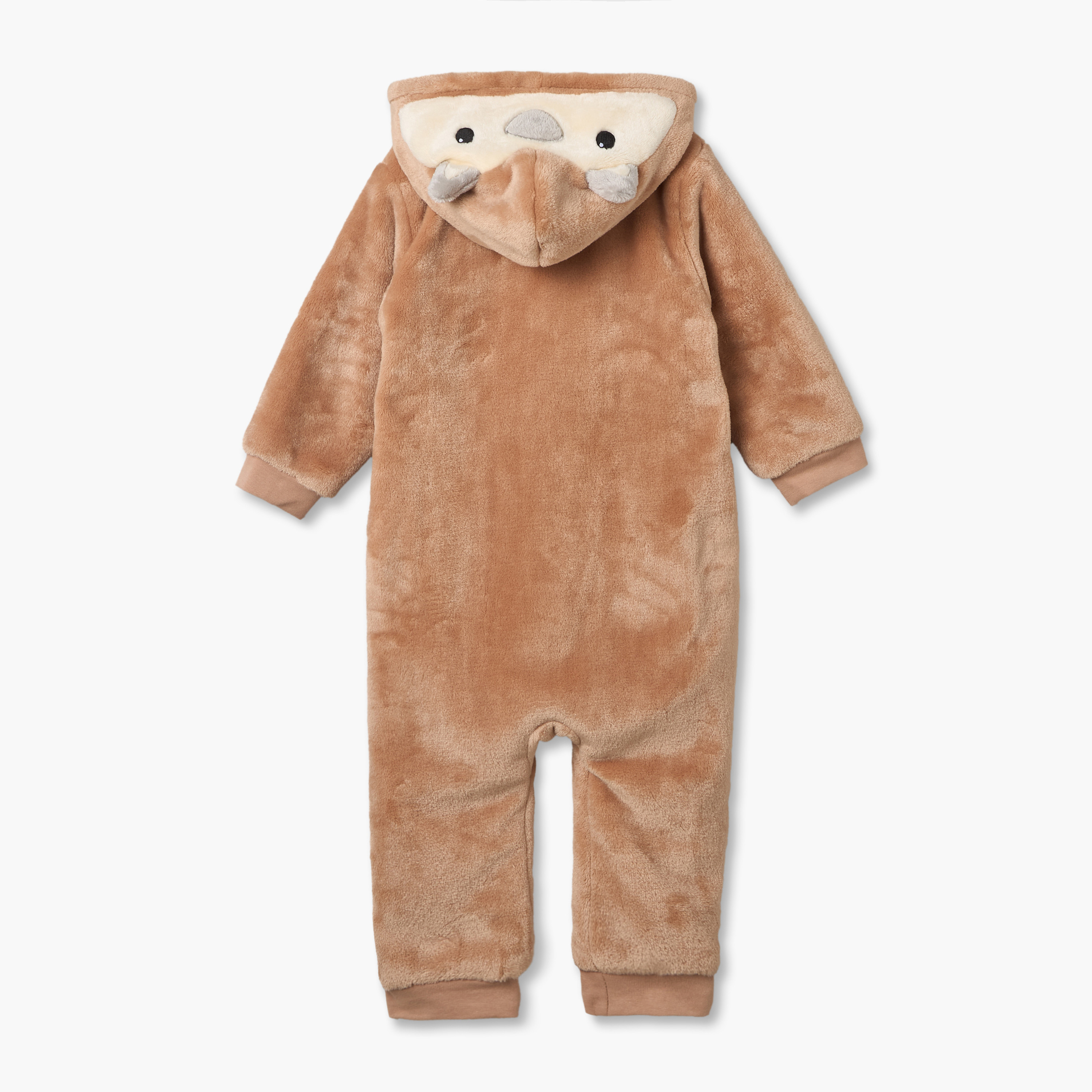 Juniors Hooded Long Sleeves Coverall with Panda Design-baby-boys-clothing-nightwear-sleepsuits-image-2