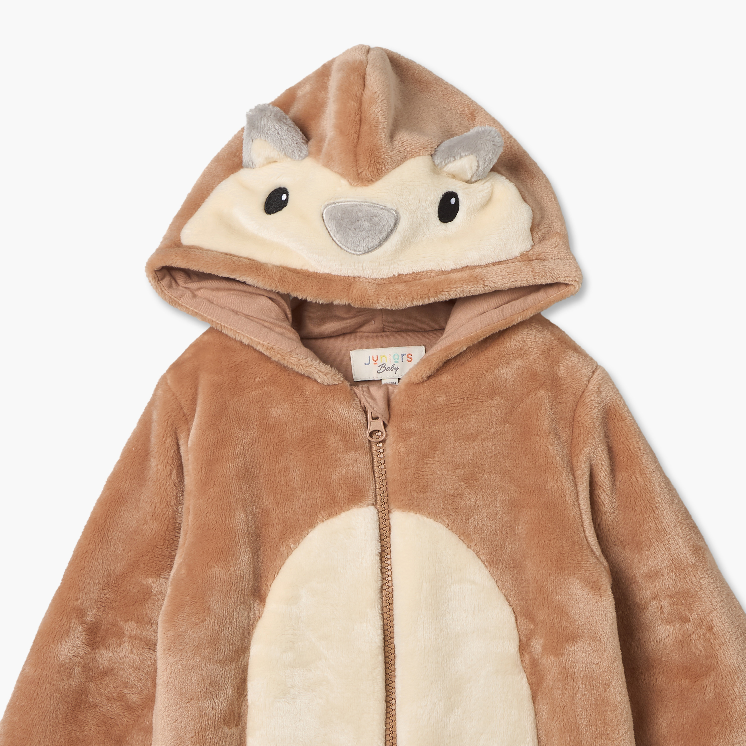 Juniors Hooded Long Sleeves Coverall with Panda Design-baby-boys-clothing-nightwear-sleepsuits-image-3