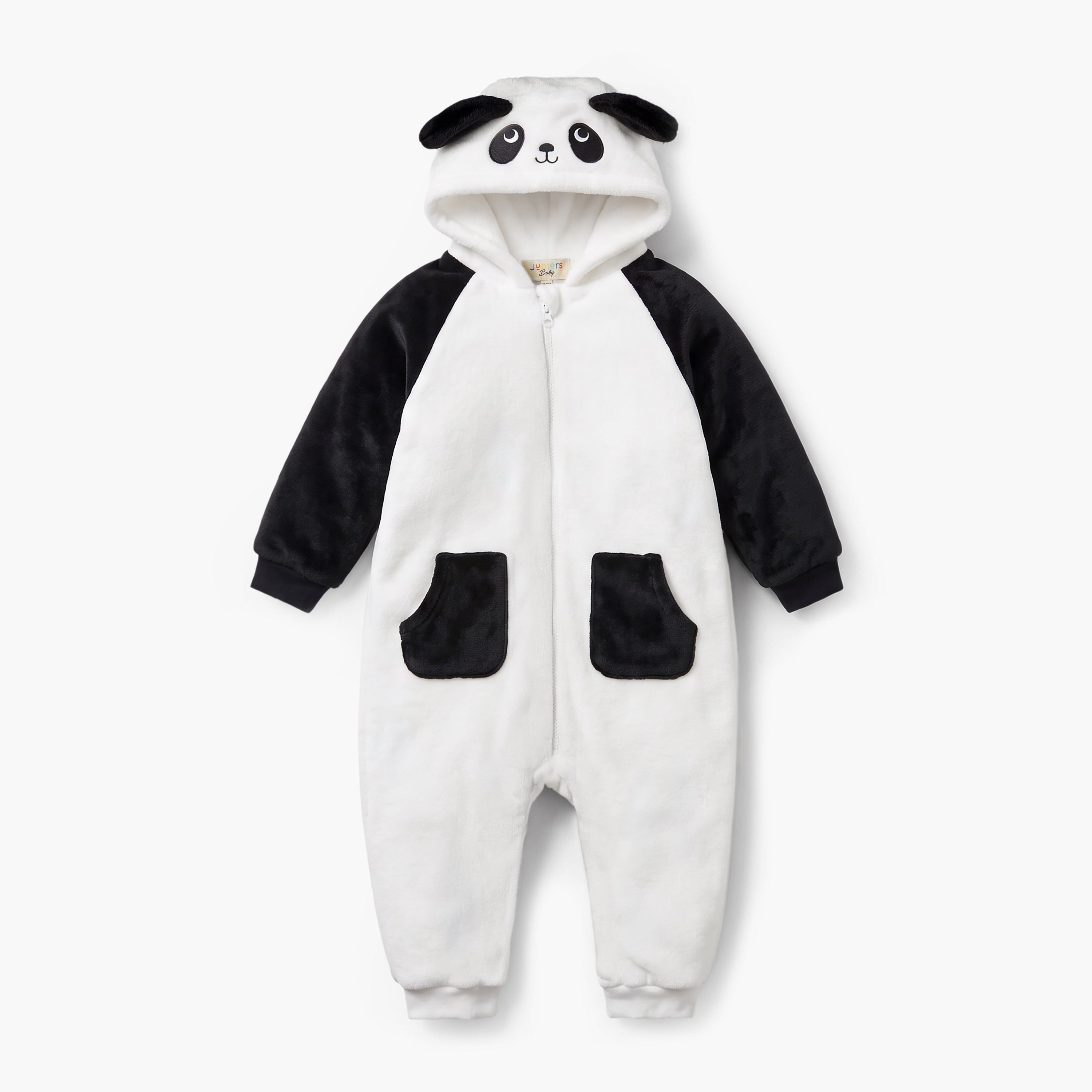 أفرول بأكمام طويلة وقبعة بتصميم باندا من جونيورز-baby-boys-clothing-nightwear-sleepsuits-image-3