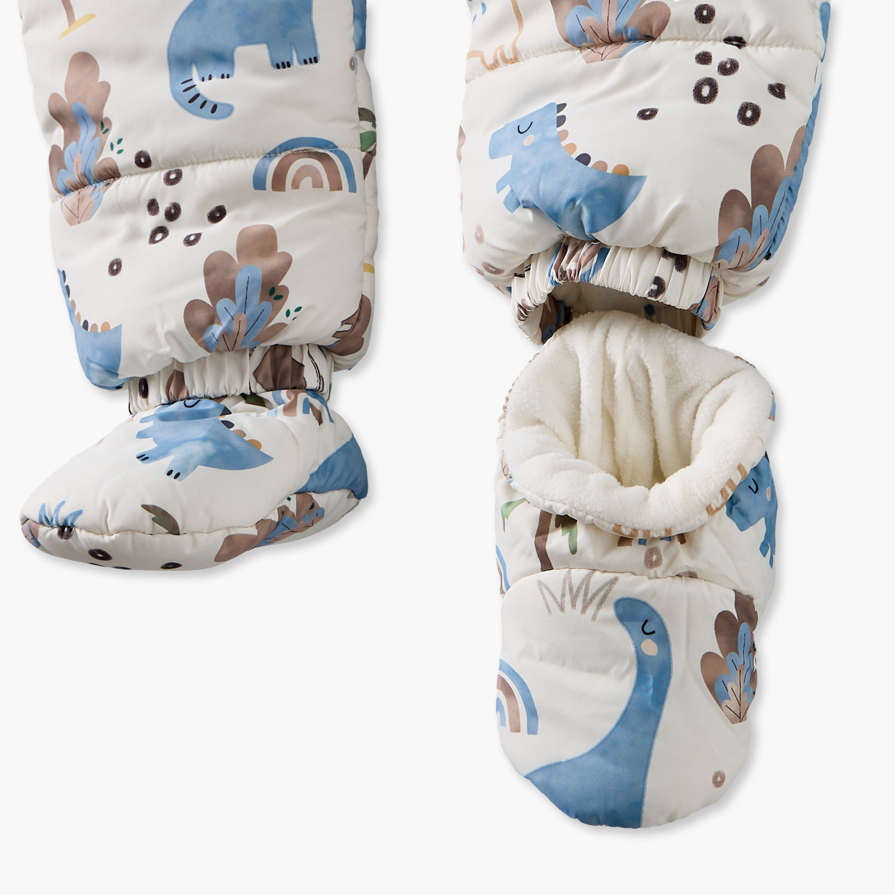 Juniors Hooded Long Sleeves Coverall with Dinosaur Print-baby-boys-clothing-winterwear-sleepsuits-image-5