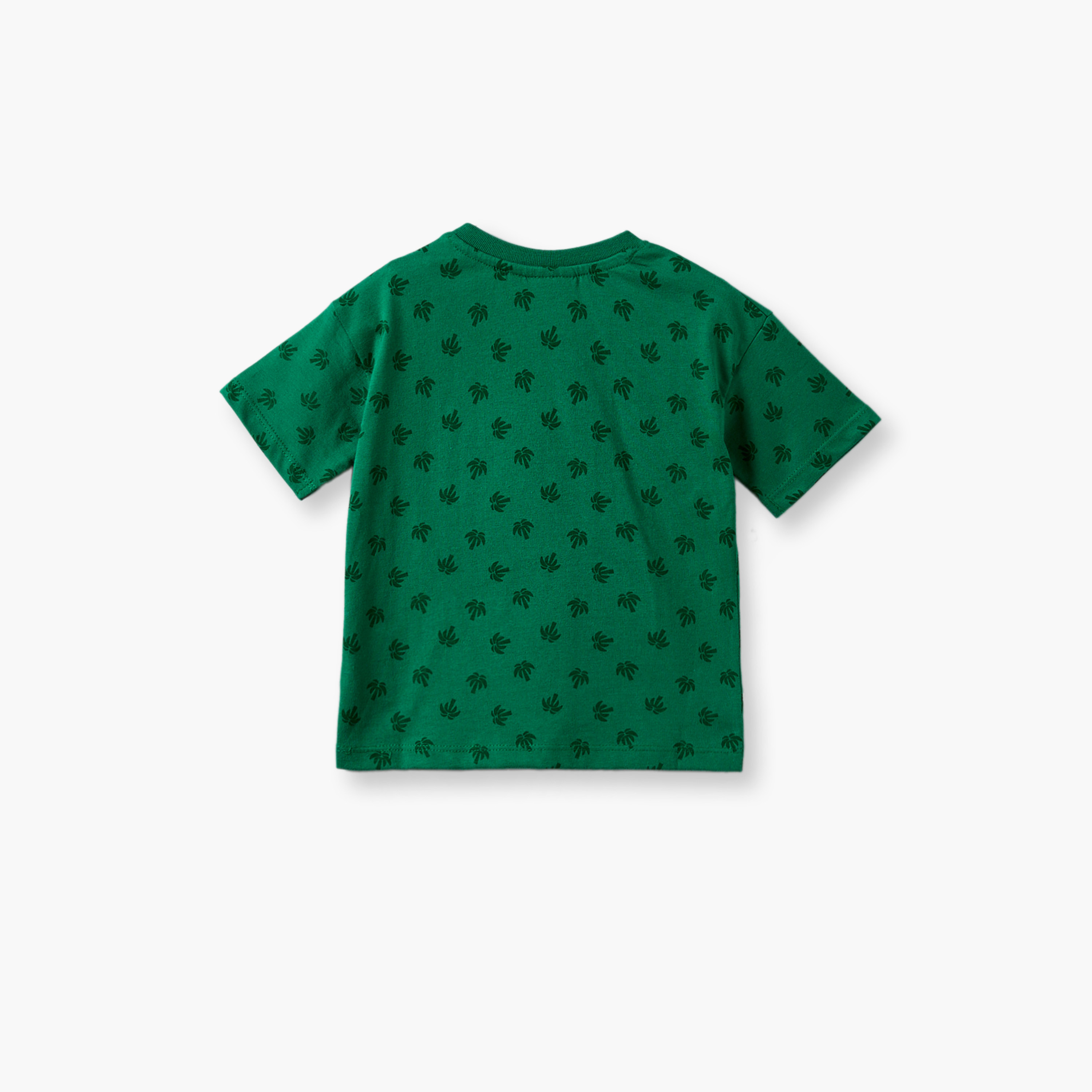 Juniors Crew Neck Short Sleeves T-shirt and Shorts Set with KSA National Day Print-baby-boys-clothing-setsandcoords-image-5