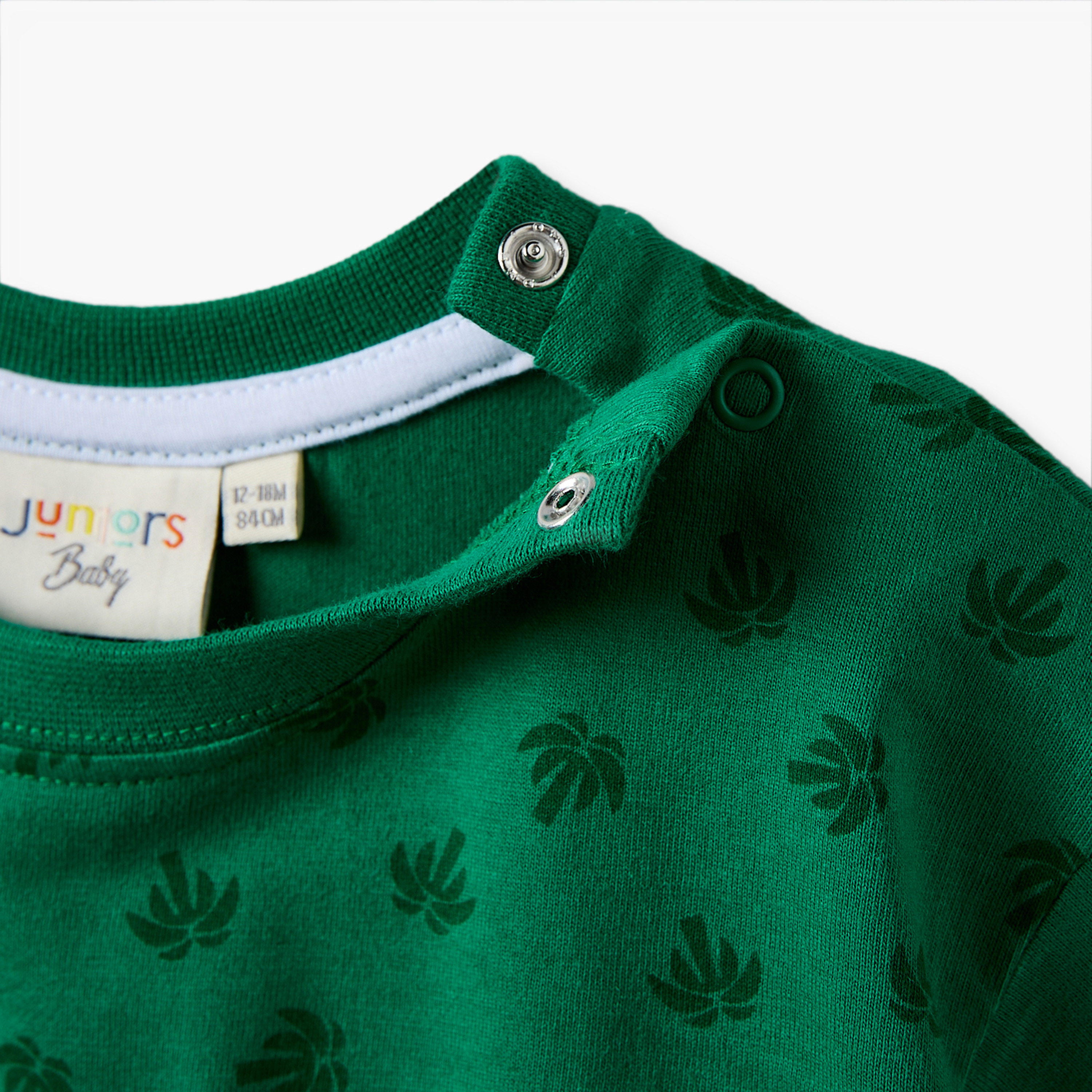 Juniors Crew Neck Short Sleeves T-shirt and Shorts Set with KSA National Day Print-baby-boys-clothing-setsandcoords-image-7