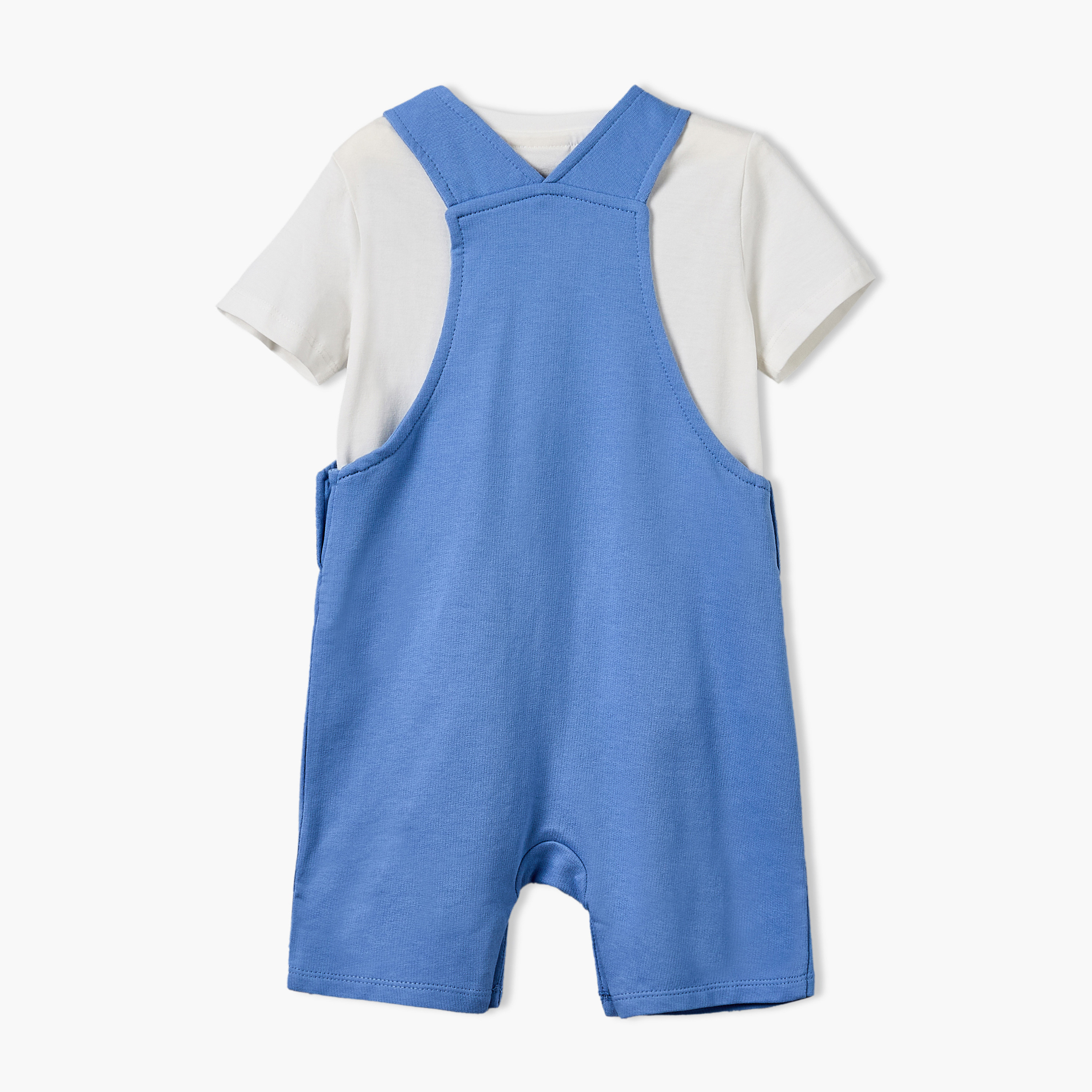 طقم دنغري بزخارف وتيشيرت بأكمام قصيرة وياقة مستديرة من جونيورز-baby-boys-clothing-setsandcoords-image-3