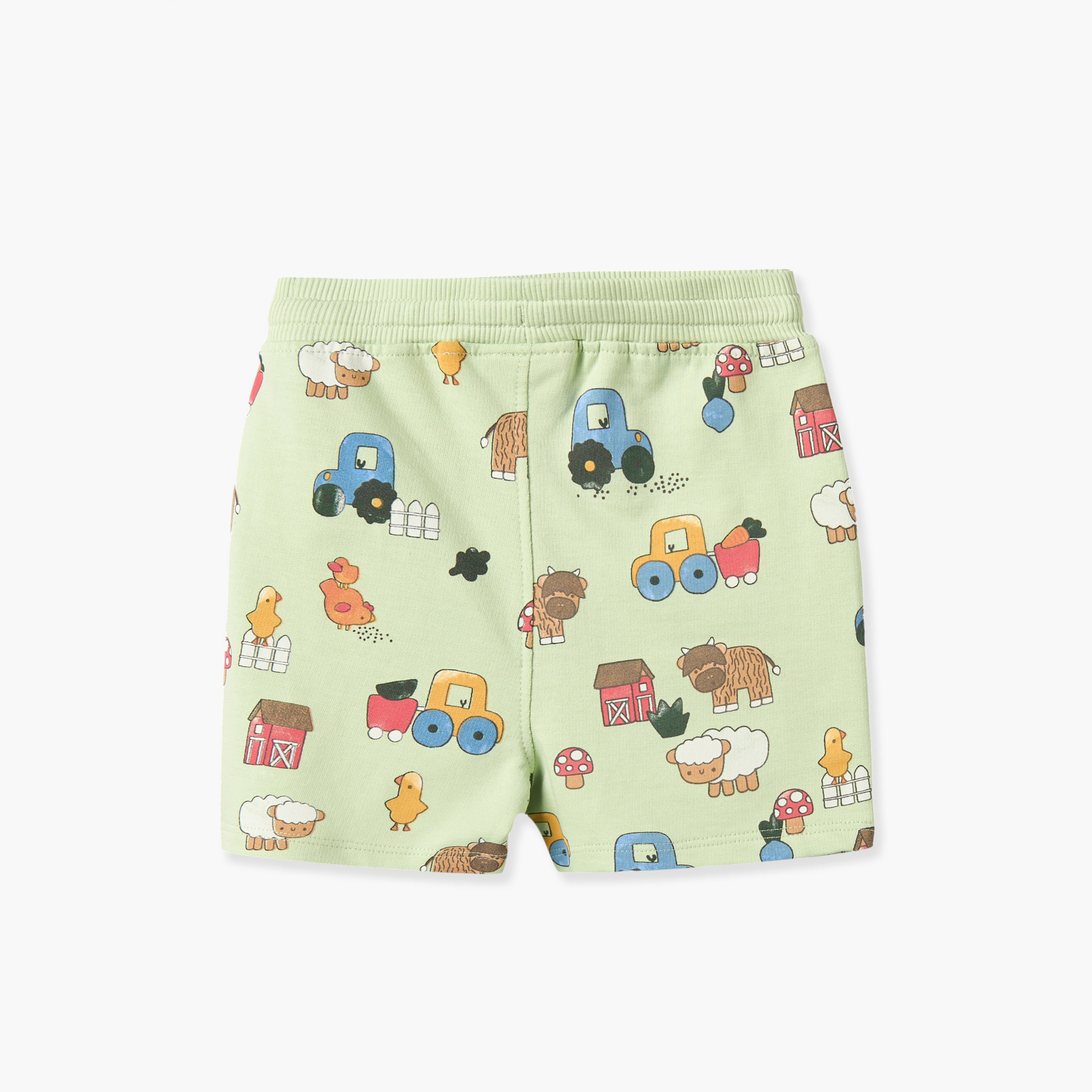 طقم تيشيرت بياقة مستديرة وأكمام قصيرة وشورت بطبعة مزرعة من جونيورز - طقم من 3 قطع-baby-boys-clothing-setsandcoords-image-5
