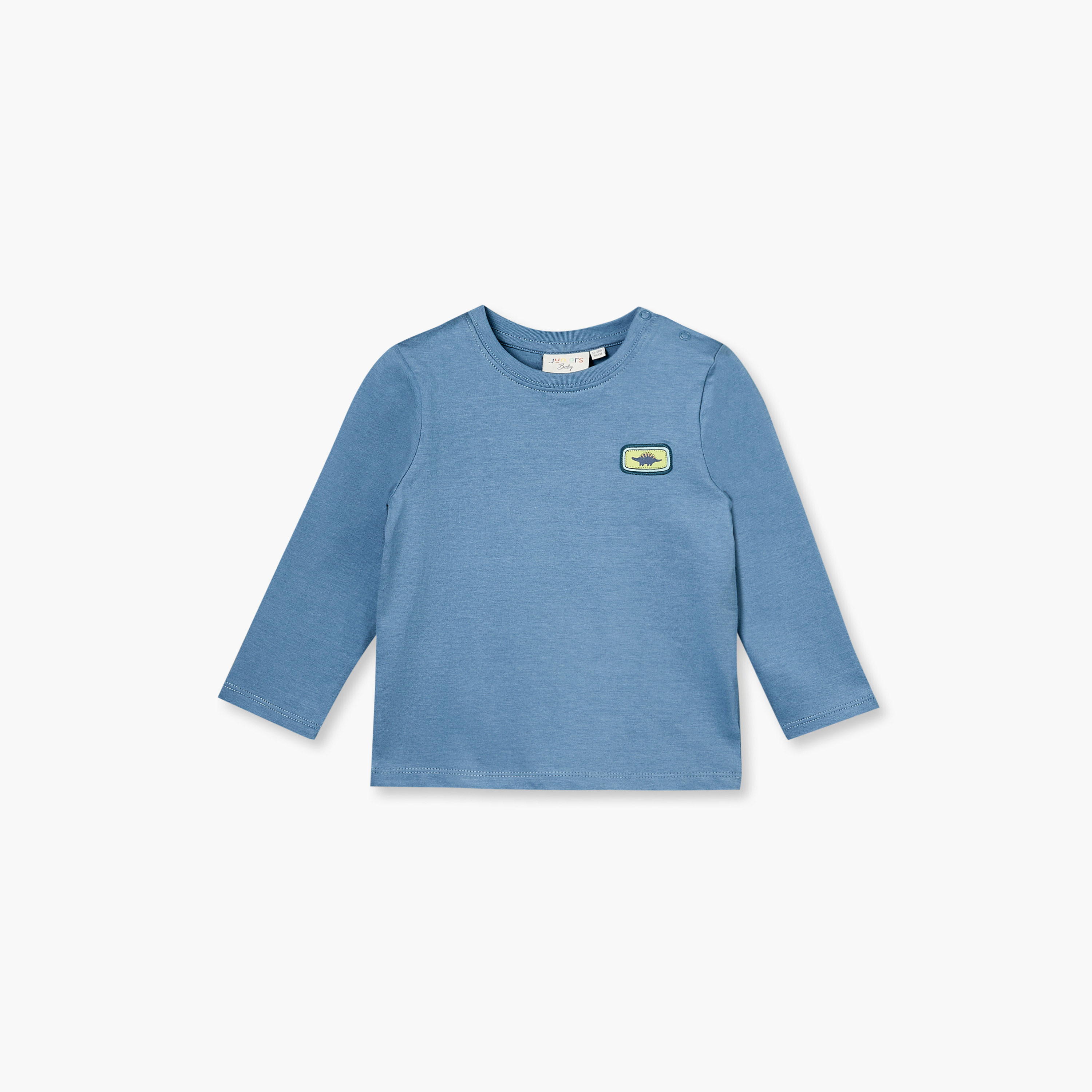 طقم دنغري بطبعات ديناصورات وتيشيرت برقبة ضيقة وأكمام طويلة من جونيورز-baby-boys-clothing-setsandcoords-image-4