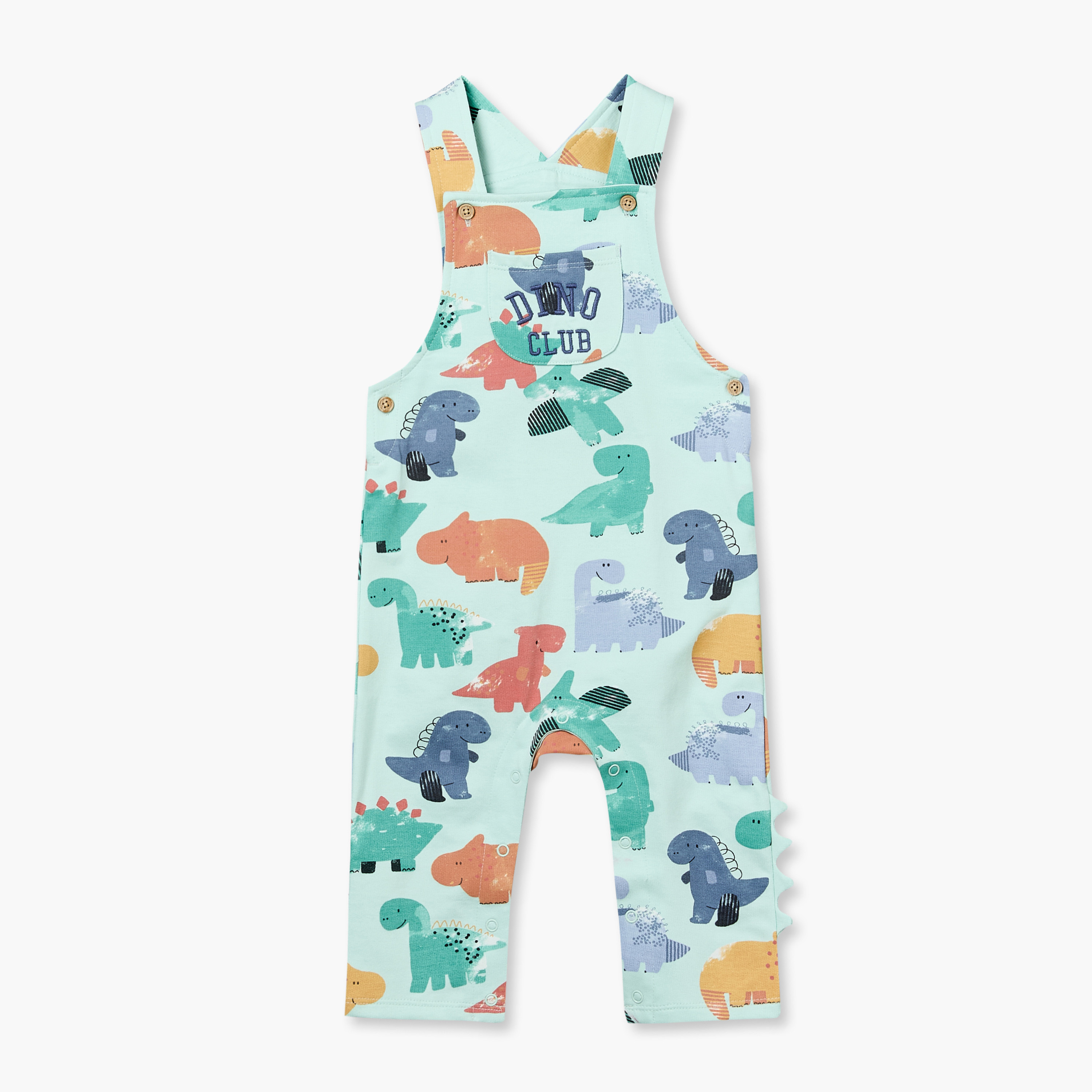 طقم دنغري بطبعات ديناصورات وتيشيرت برقبة ضيقة وأكمام طويلة من جونيورز-baby-boys-clothing-setsandcoords-image-5