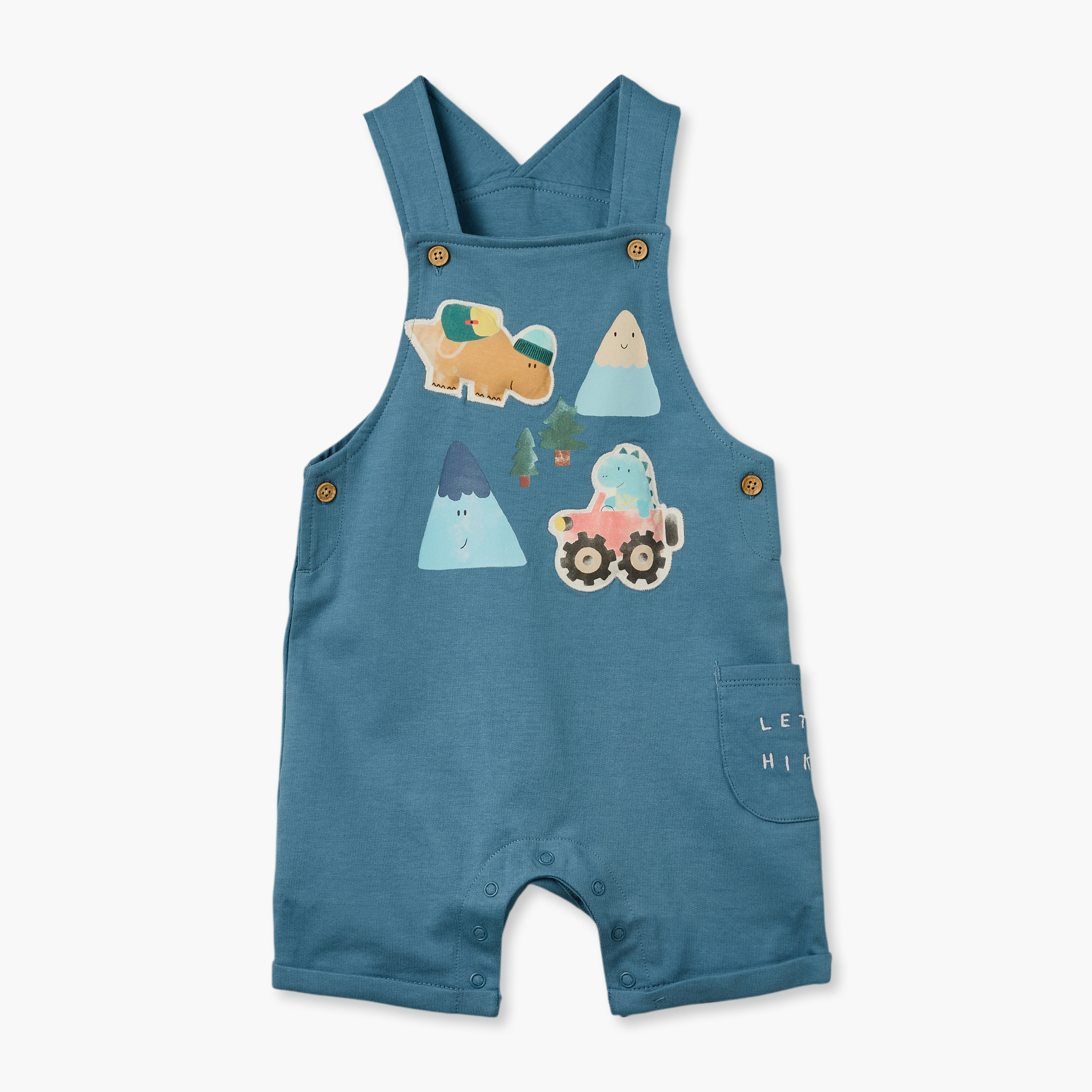 طقم تيشيرت بأكمام قصيرة بياقة مستديرة ودنغري بطبعات ديناصورات من جونيورز-baby-boys-clothing-setsandcoords-image-5