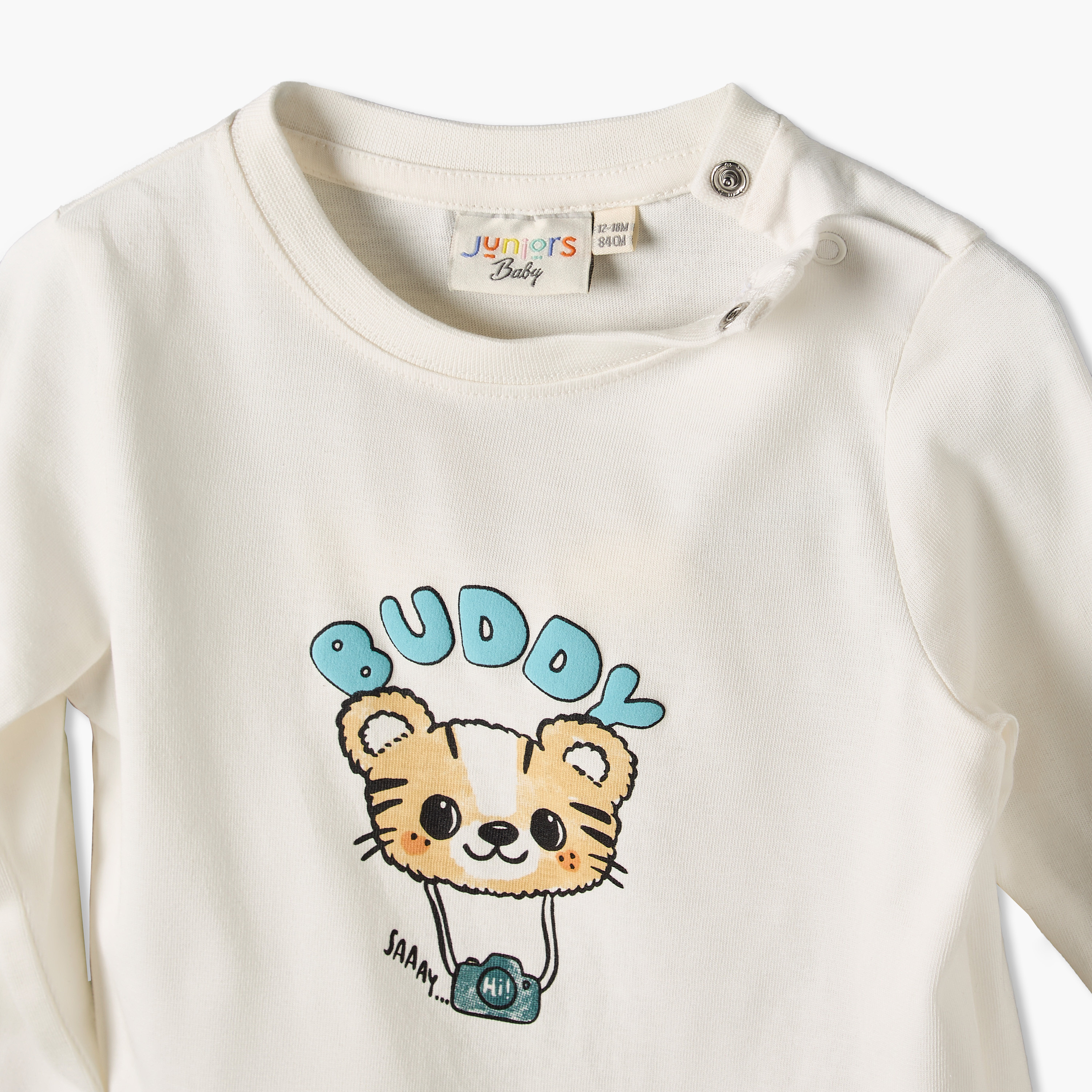 طقم بنطلون رياضي وسويت شيرت بقبعة وتيشيرت بطبعات 3 قطع من جونيورز-baby-boys-clothing-setsandcoords-image-7