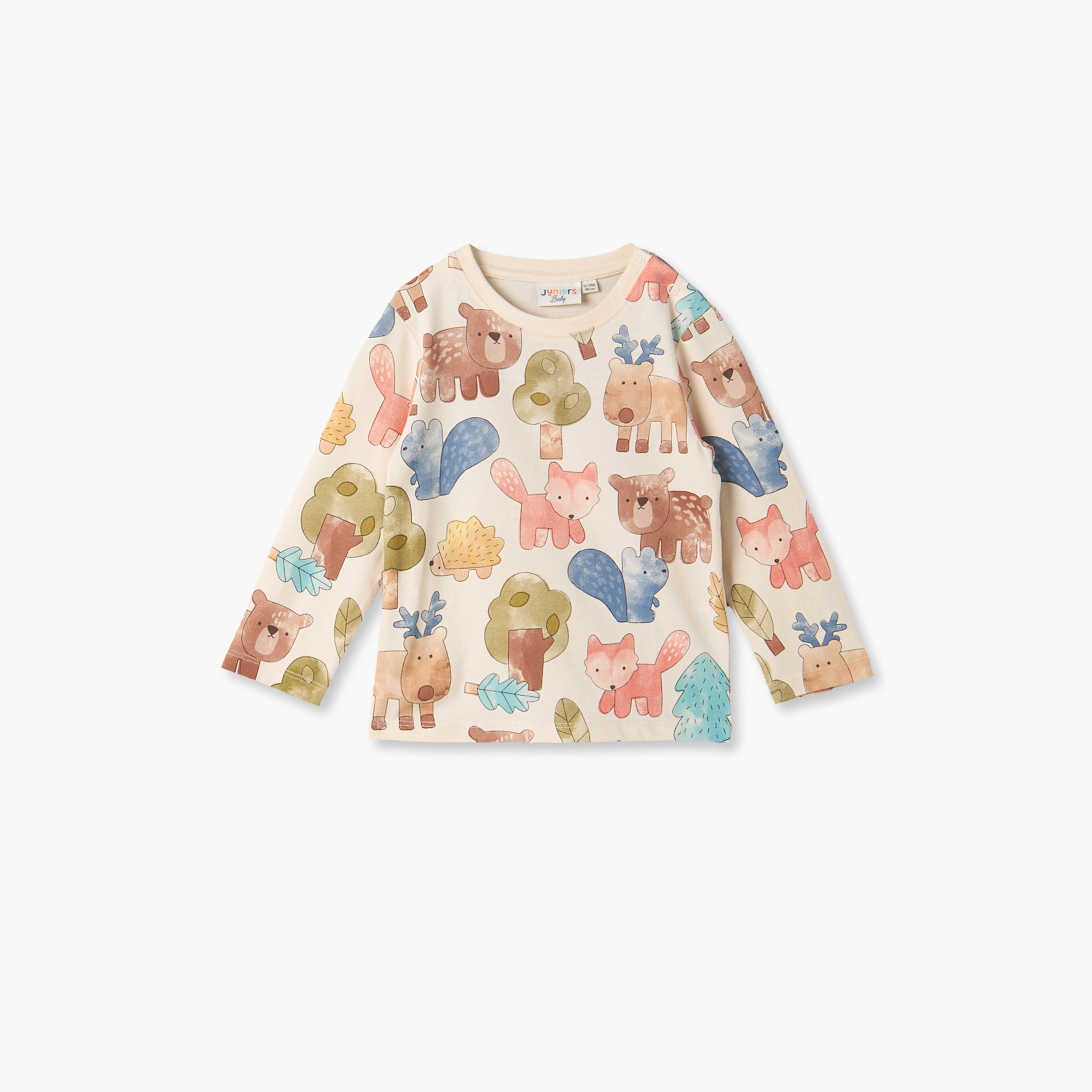 طقم من 3 - سويتشيرت بياقة ضيقة وأكمام طويلة وبنطلون جوجر بطبعات من جونيورز-baby-boys-clothing-setsandcoords-image-3