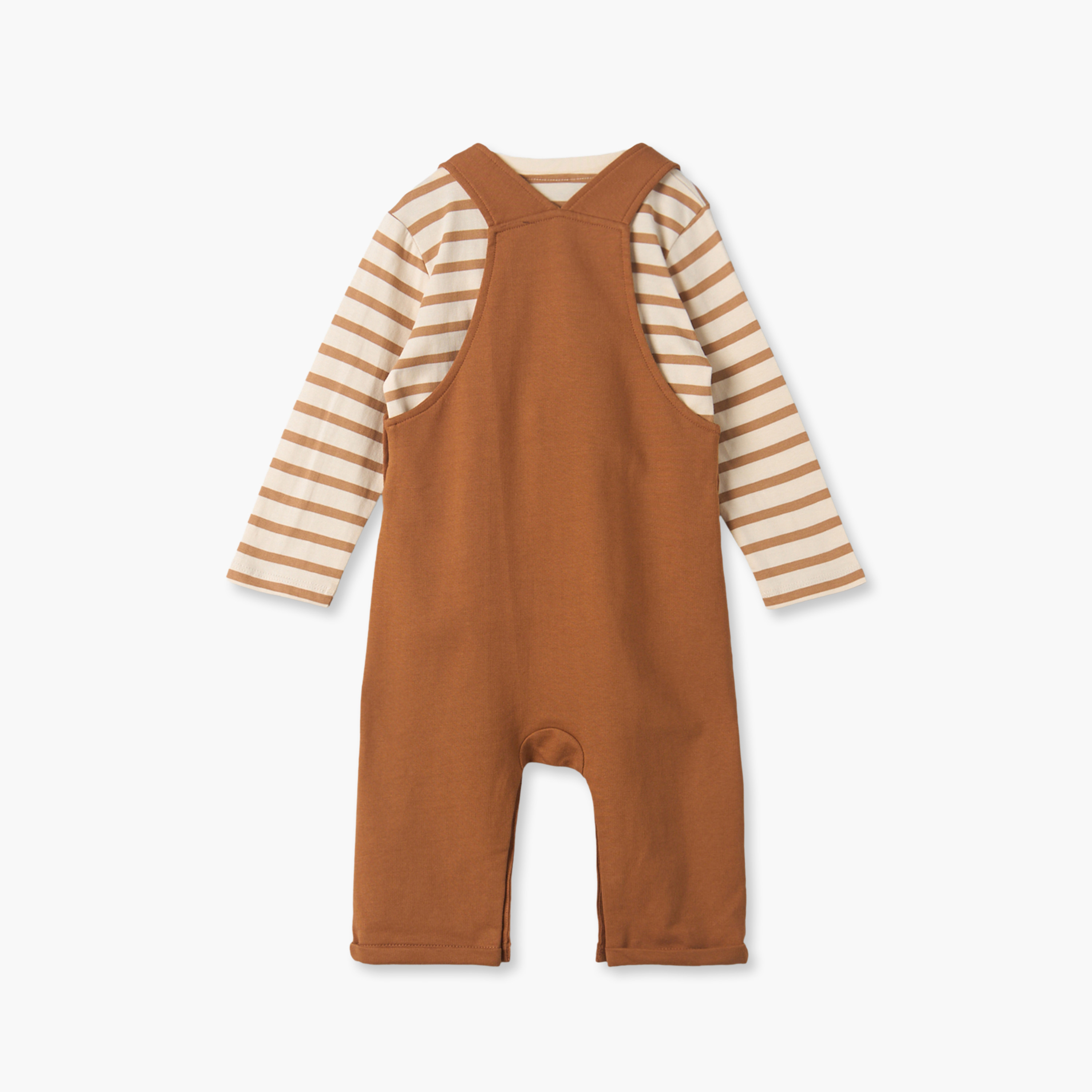 طقم تيشيرت بياقة ضيقة وأكمام طويلة ودنغري بطبعات من جونيورز-baby-boys-clothing-setsandcoords-image-3