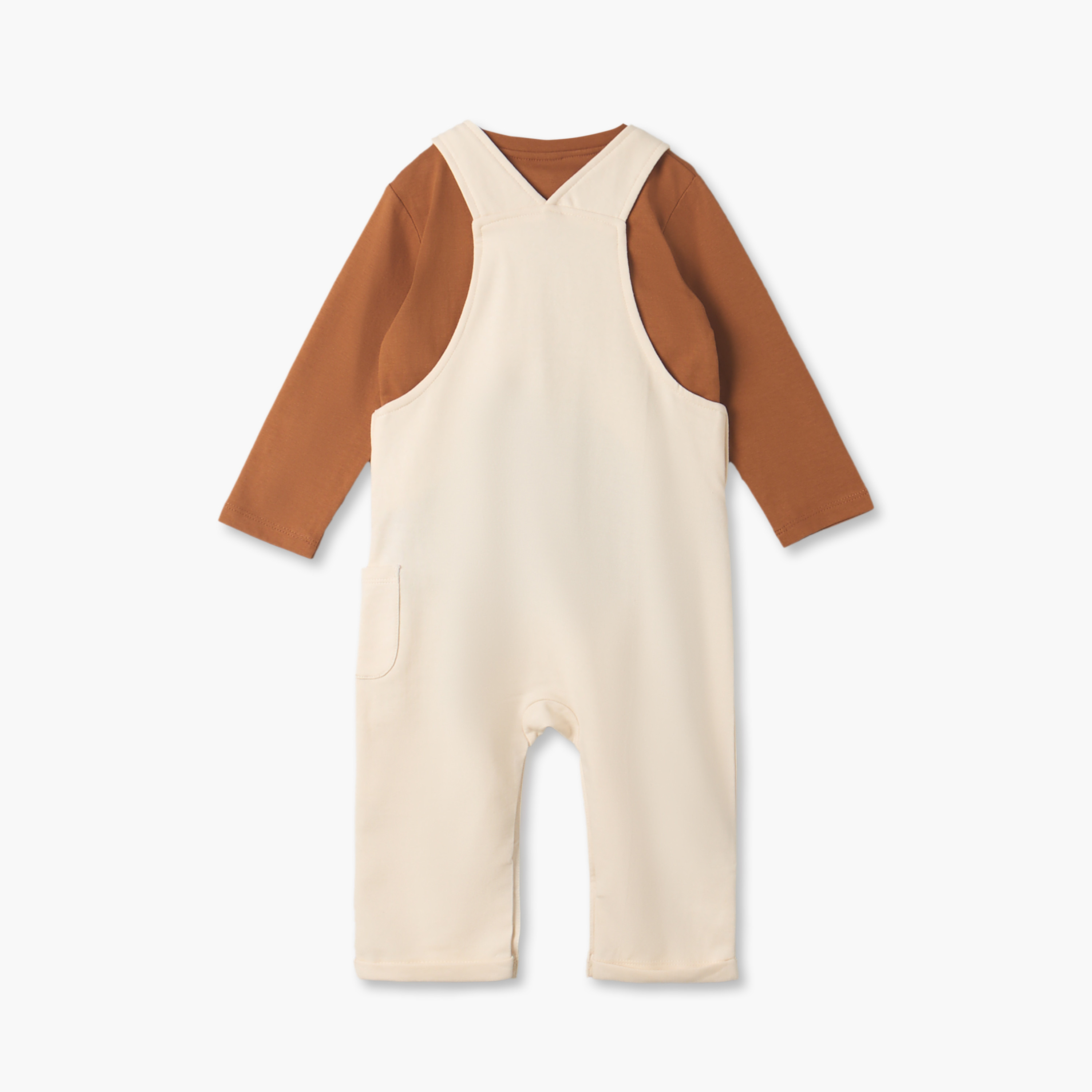 طقم تيشيرت بياقة ضيقة وأكمام طويلة ودنغري بطبعات من جونيورز-baby-boys-clothing-setsandcoords-image-3