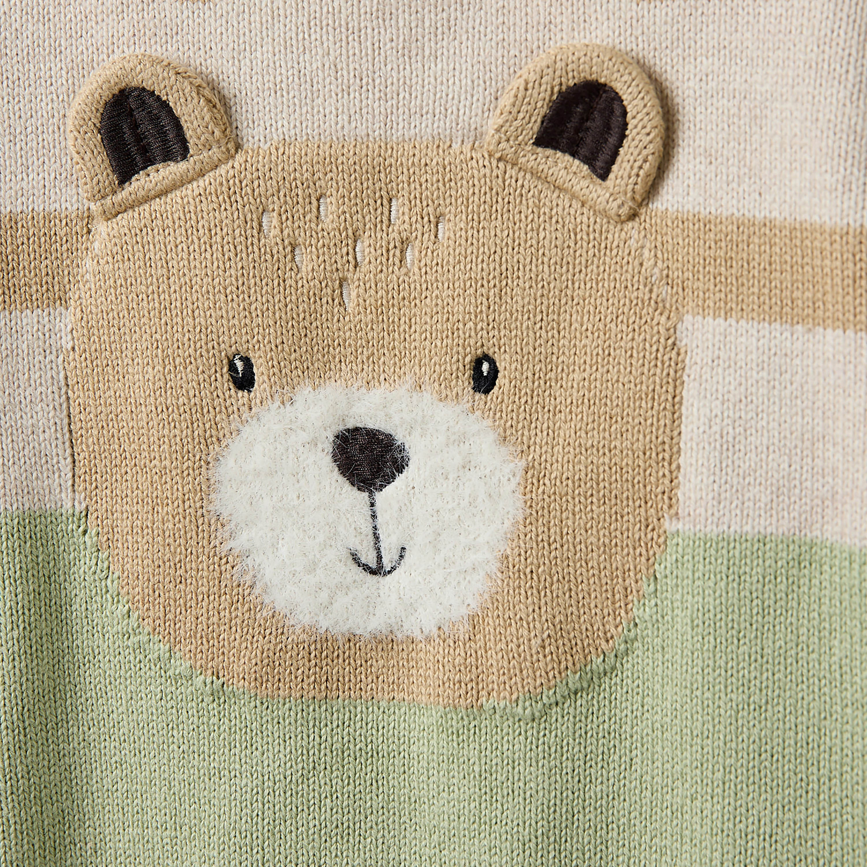 Juniors Crew Neck Long Sleeves Sweater and Pants Set with Bear Applique-baby-boys-clothing-winterwear-setsandcoords-image-10