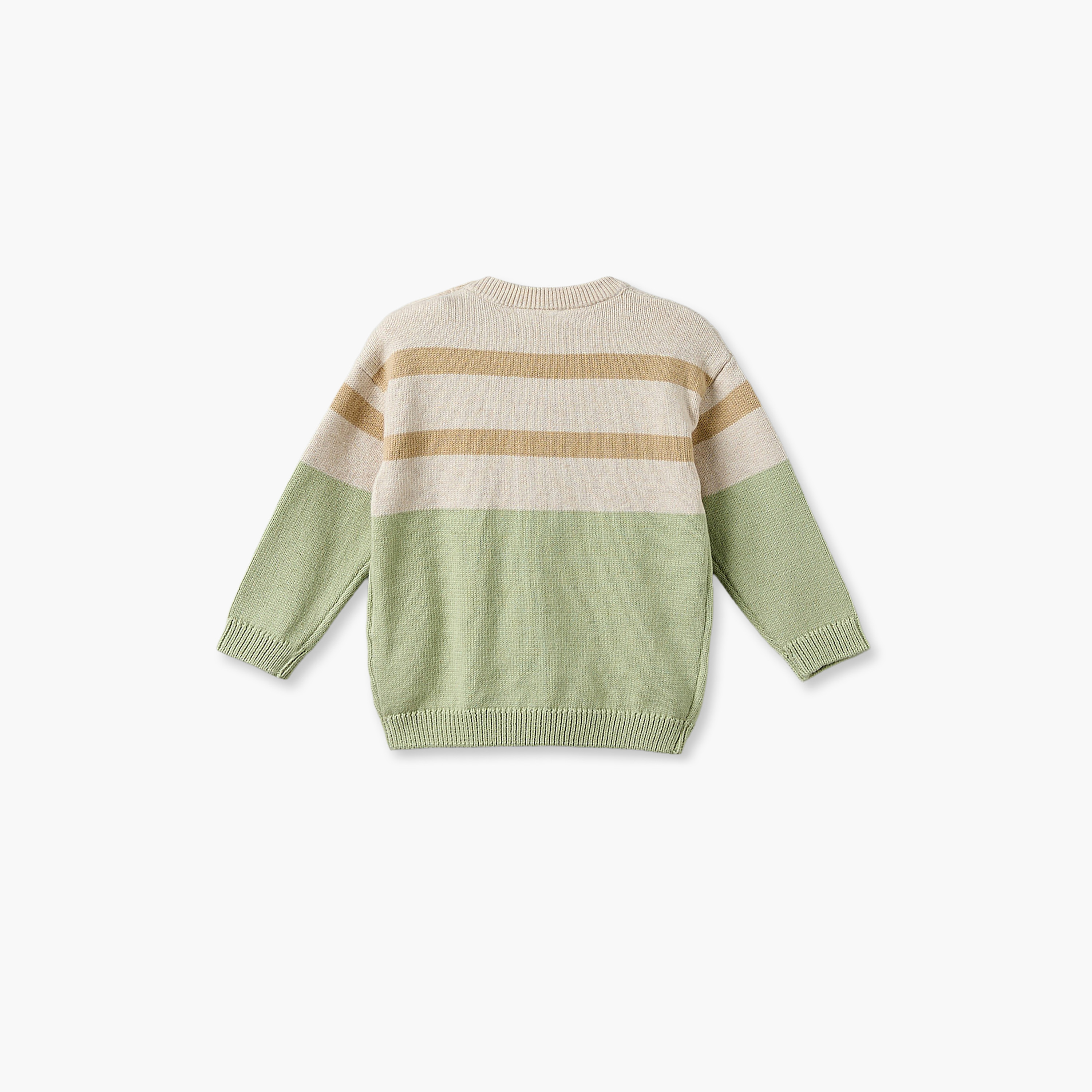Juniors Crew Neck Long Sleeves Sweater and Pants Set with Bear Applique-baby-boys-clothing-winterwear-setsandcoords-image-5